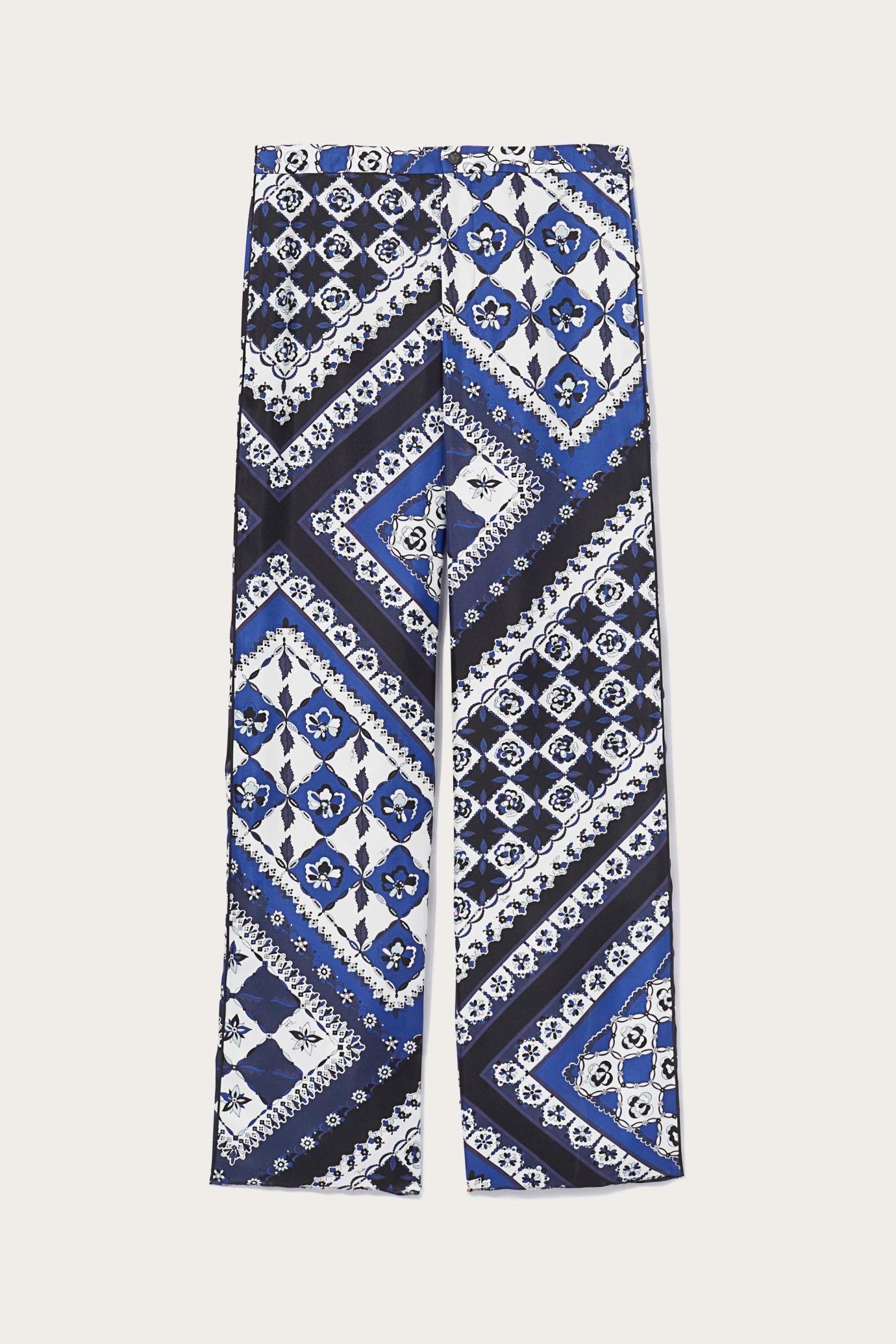 PUCCI Ready To Wear | Men Festa-Print Silk-Twill Trousers