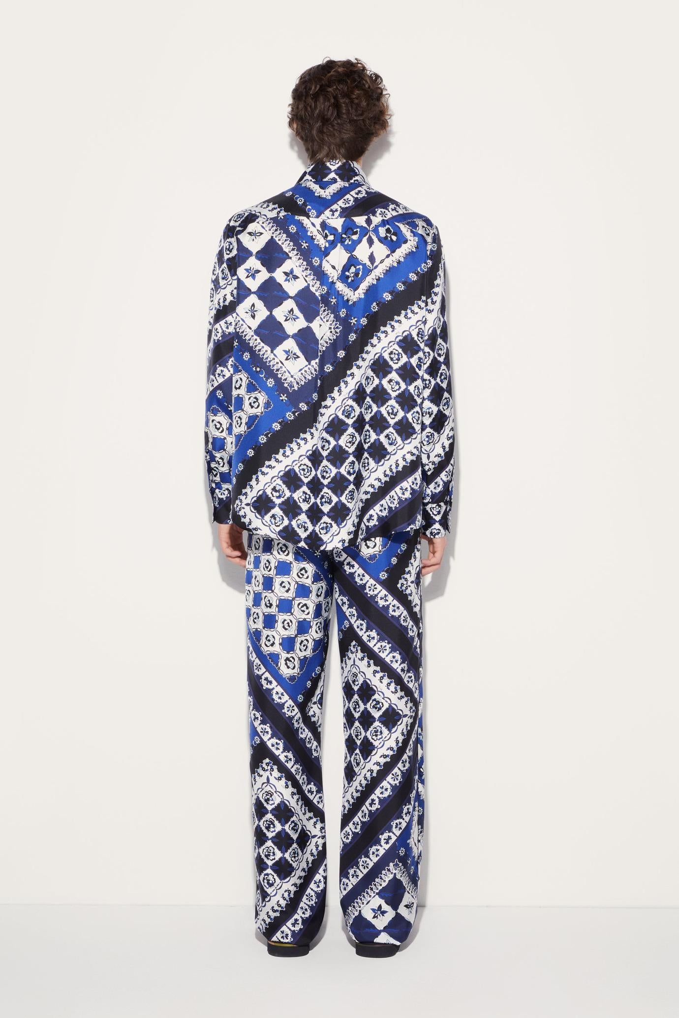 PUCCI Ready To Wear | Men Festa-Print Silk-Twill Trousers