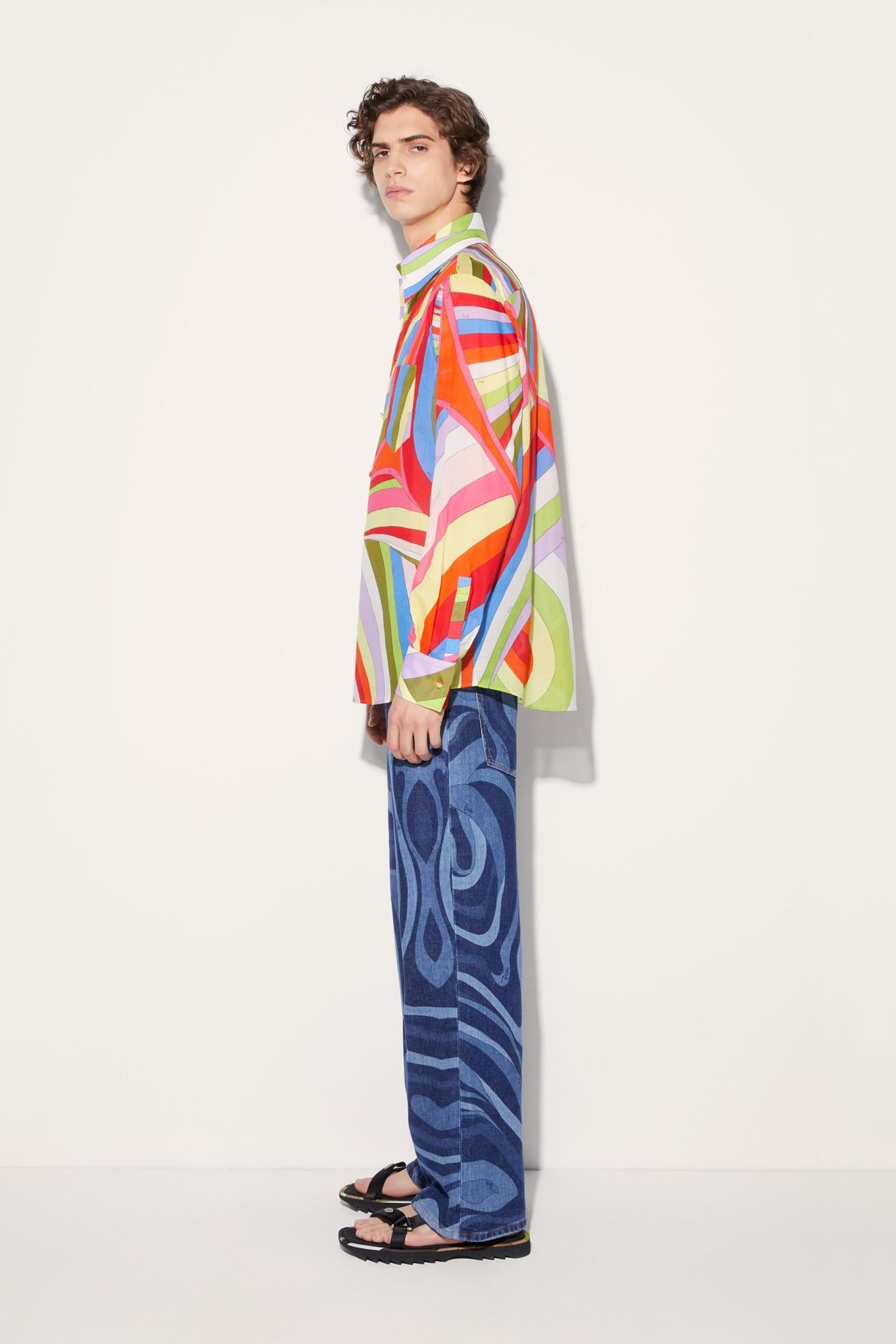 PUCCI Ready To Wear | Men Iride-Print Cotton Shirt