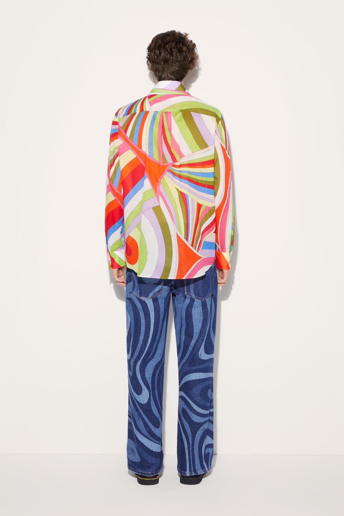 PUCCI Ready To Wear | Men Iride-Print Cotton Shirt