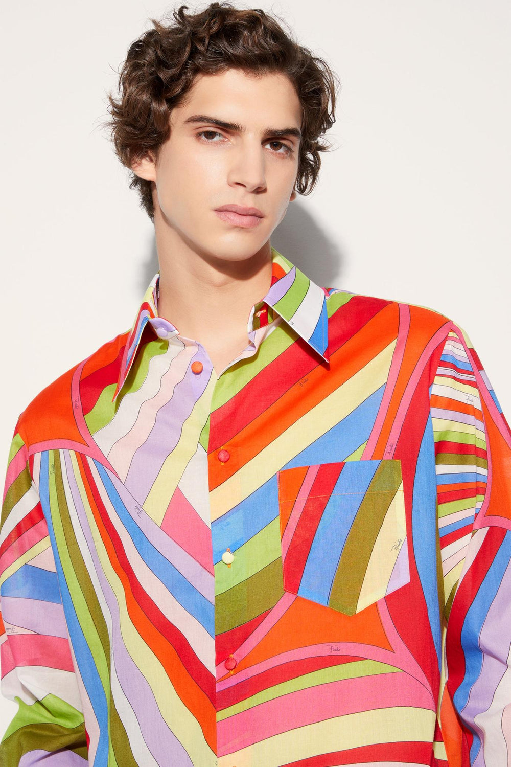 PUCCI Ready To Wear | Men Iride-Print Cotton Shirt