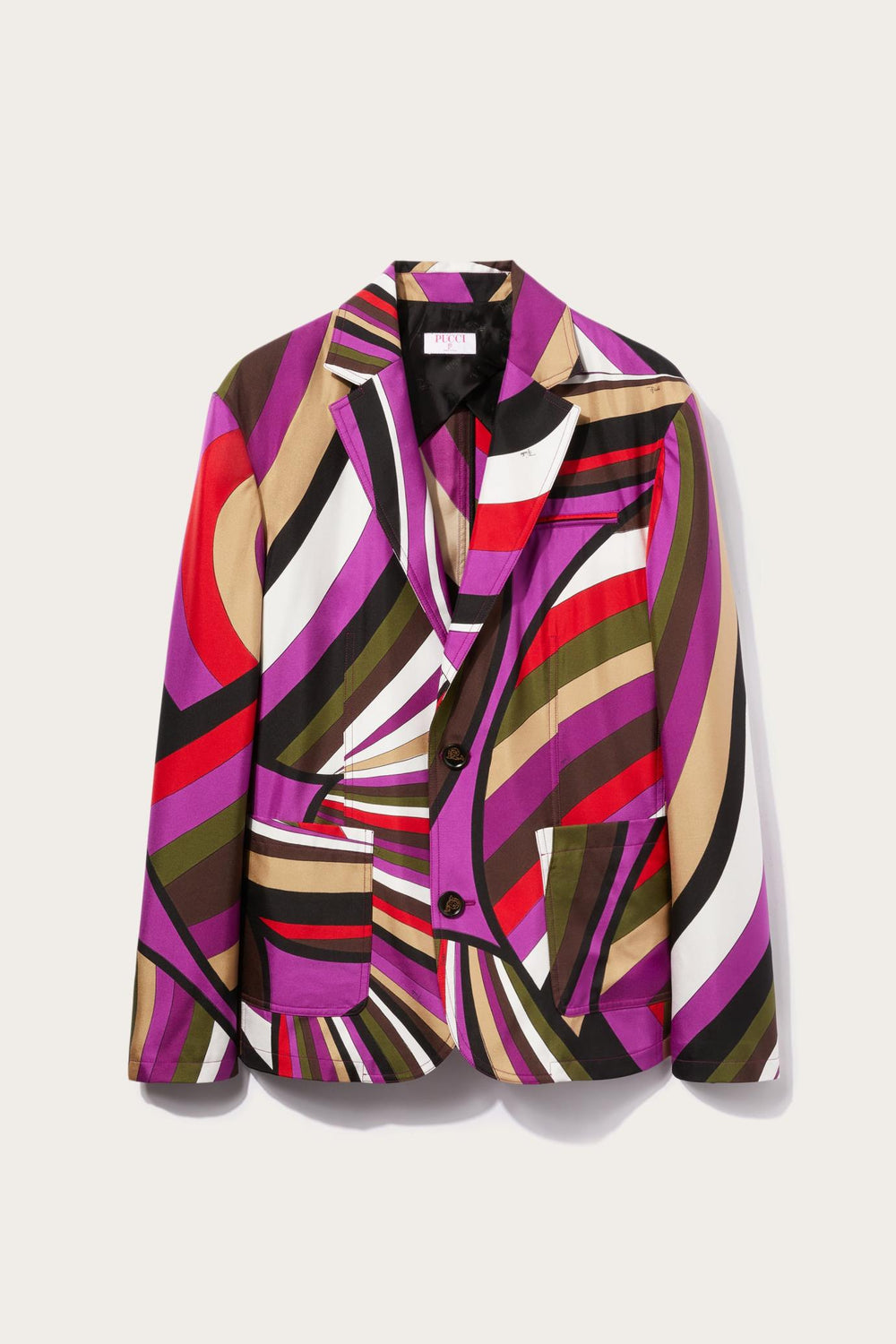 PUCCI Ready To Wear | Men Iride-Print Silk-Twill Blazer