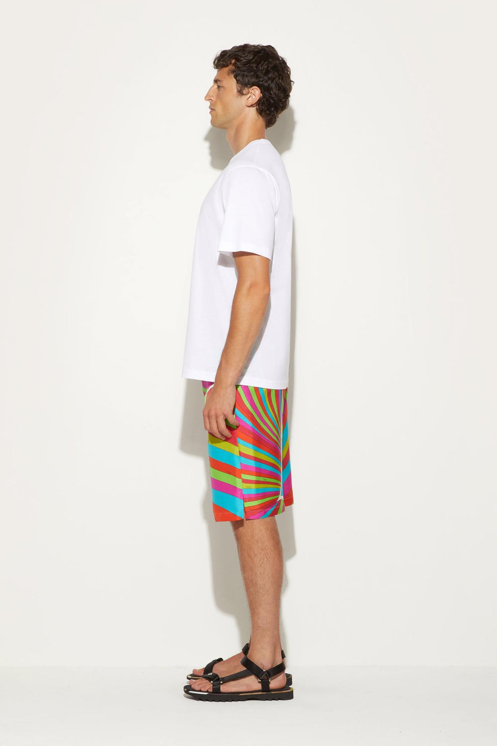 PUCCI Ready To Wear | Men Iride-Print Silk-Twill Shorts