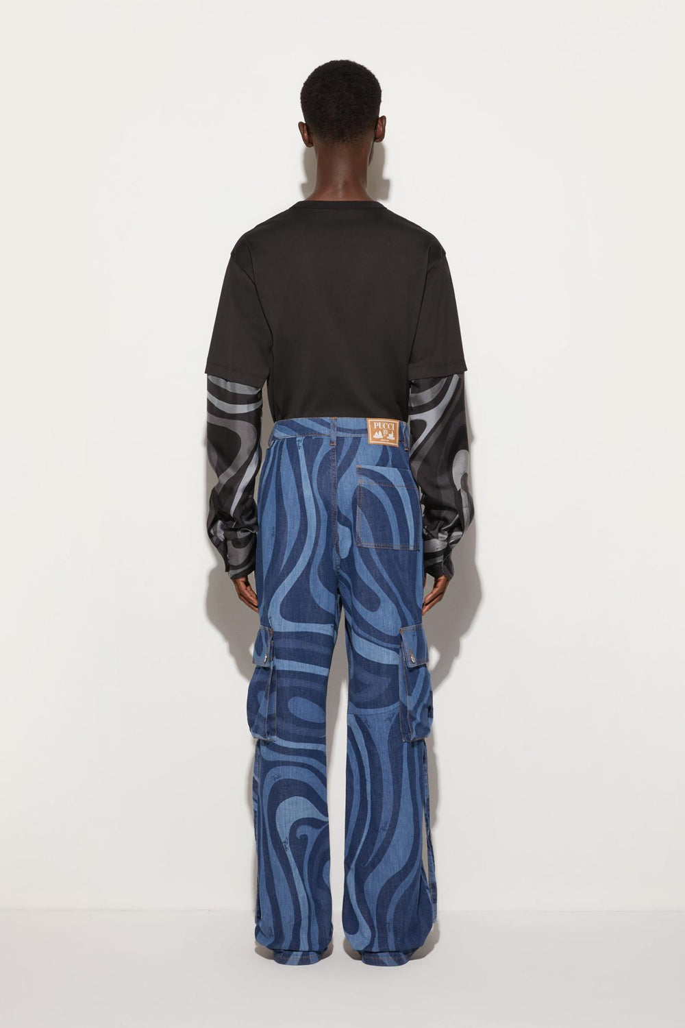 PUCCI Ready To Wear | Men Marmo-Print Cargo Jeans