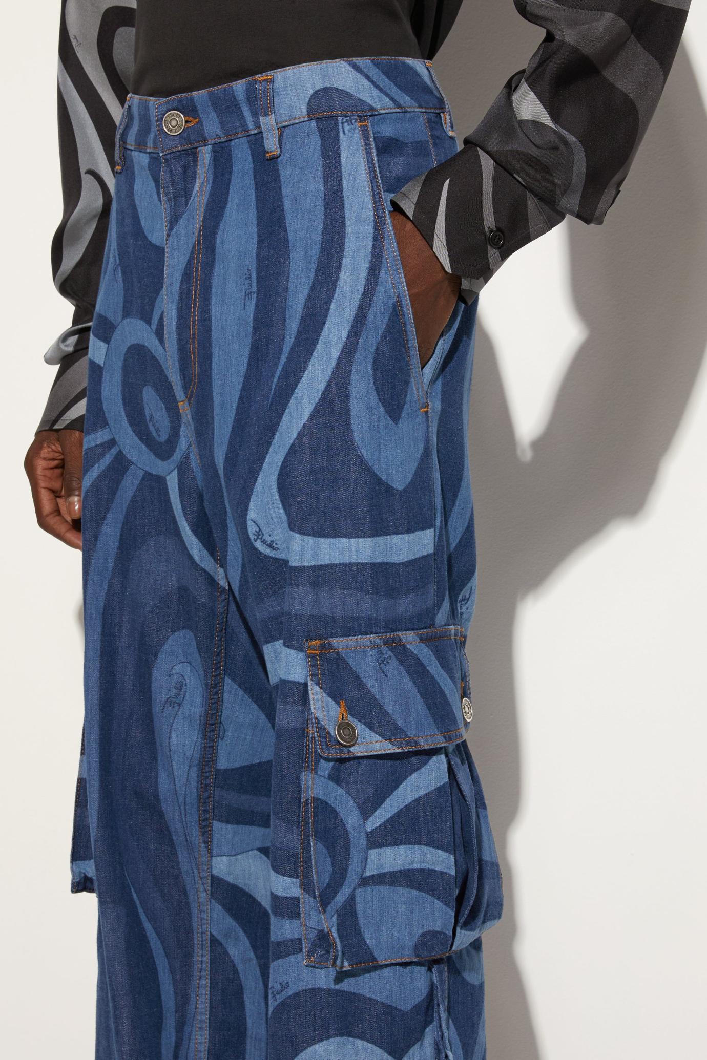 PUCCI Ready To Wear | Men Marmo-Print Cargo Jeans