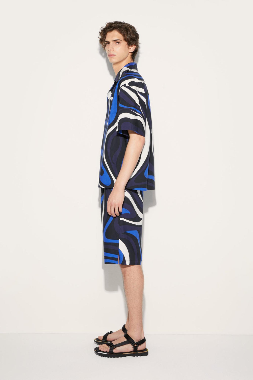 PUCCI Ready To Wear | Men Marmo-Print Cotton Shirt