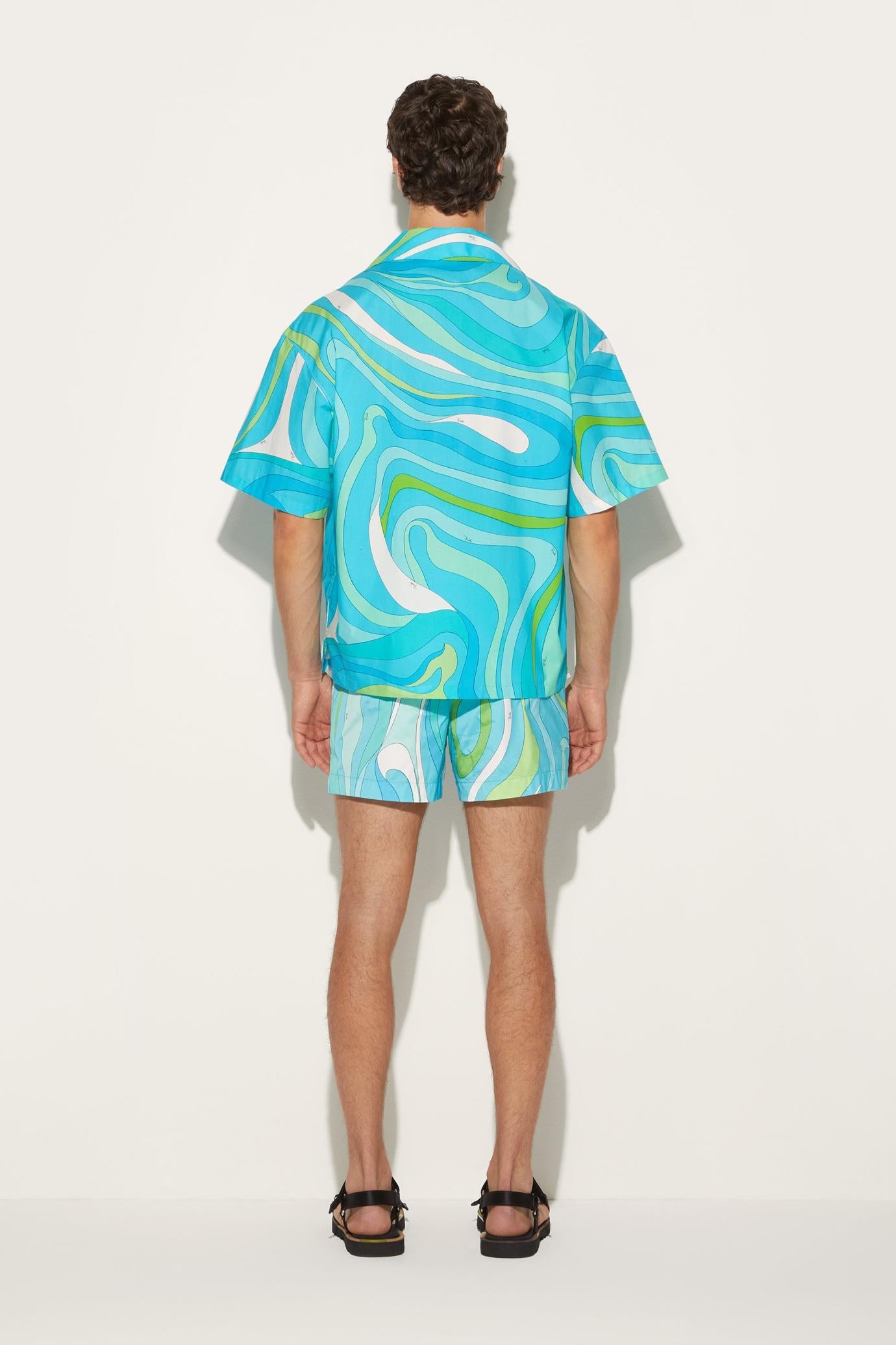 PUCCI Ready To Wear | Men Marmo-Print Cotton Shirt