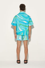 PUCCI Ready To Wear | Men Marmo-Print Cotton Shirt