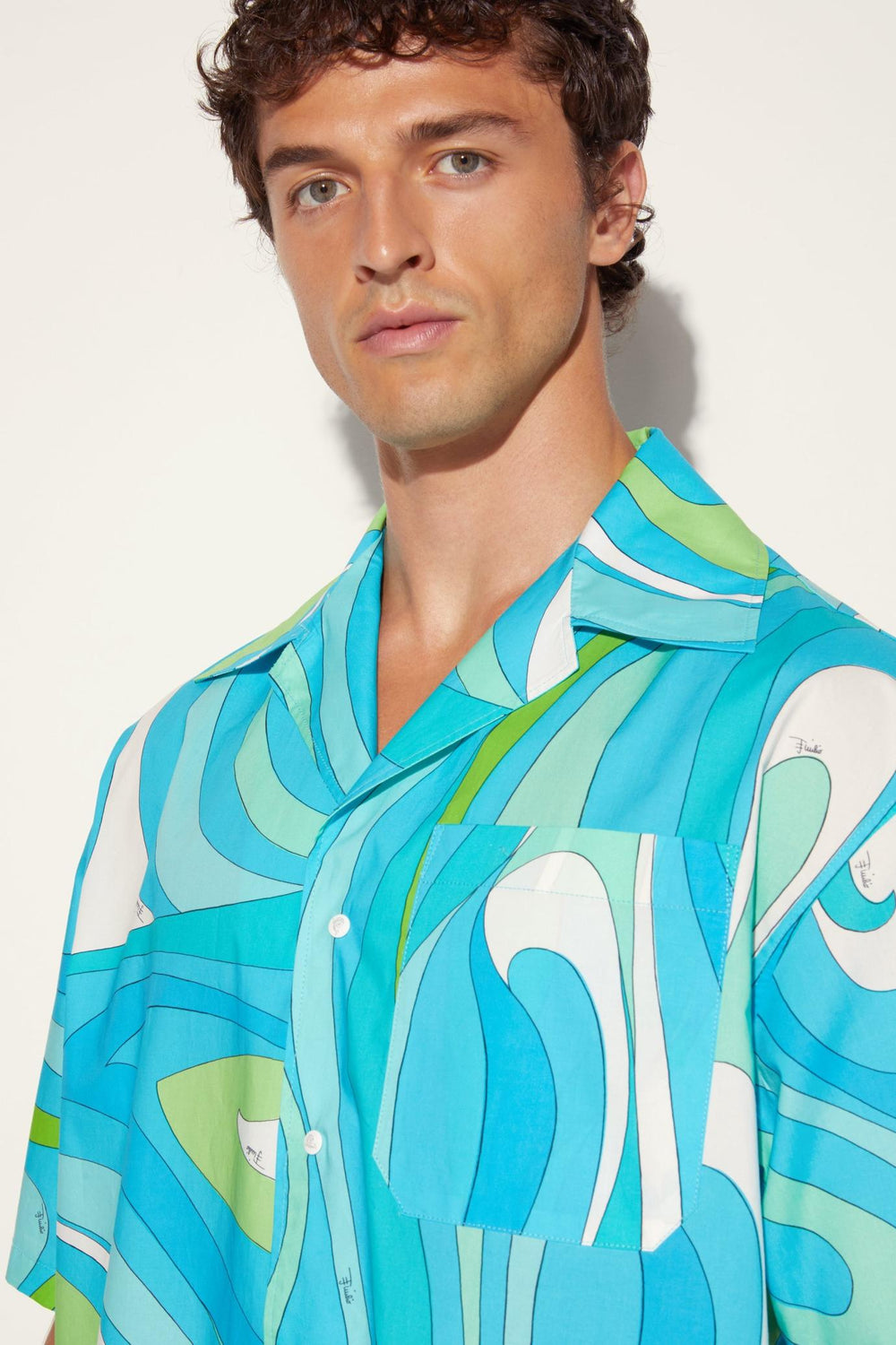PUCCI Ready To Wear | Men Marmo-Print Cotton Shirt