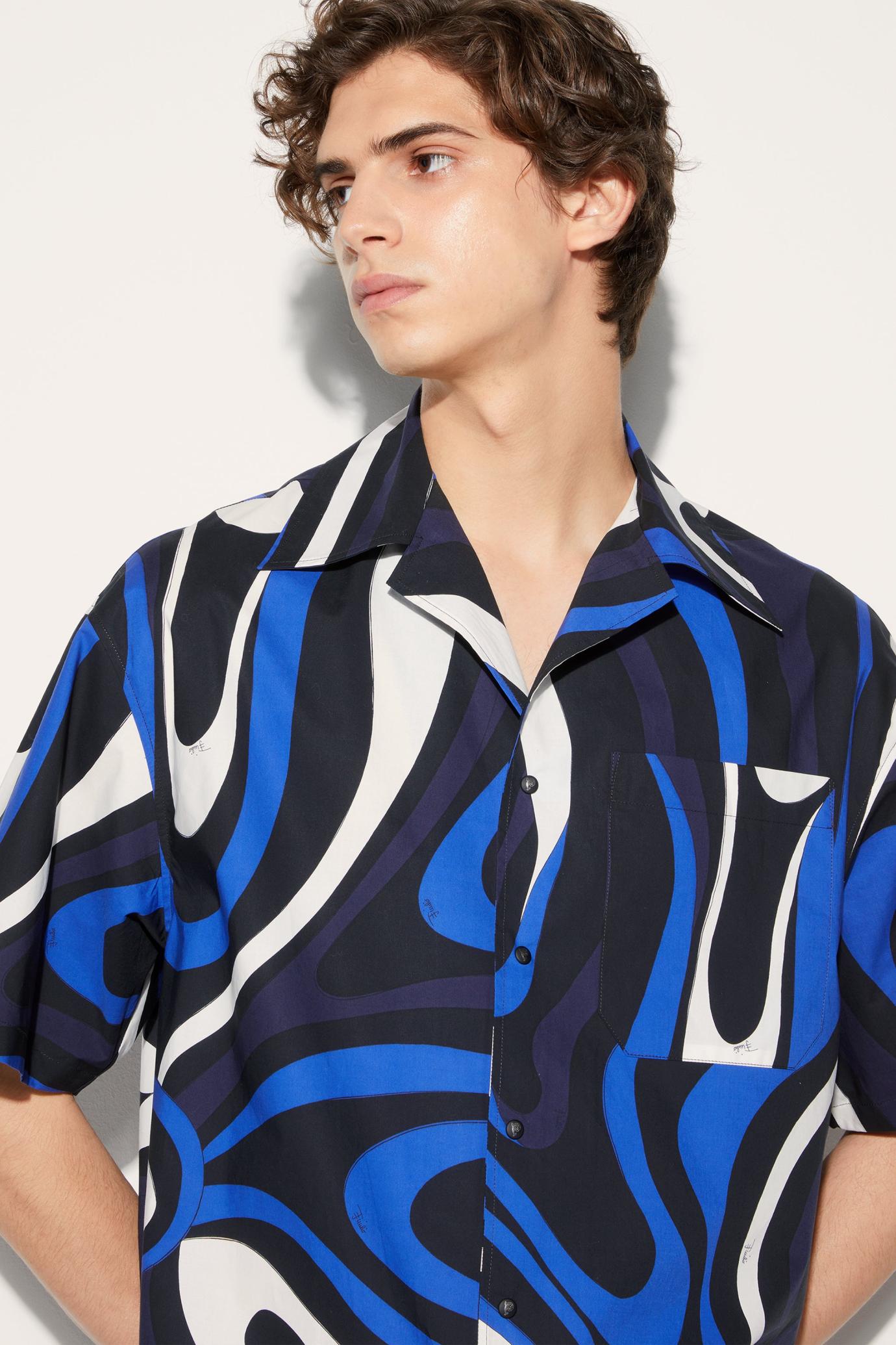 PUCCI Ready To Wear | Men Marmo-Print Cotton Shirt