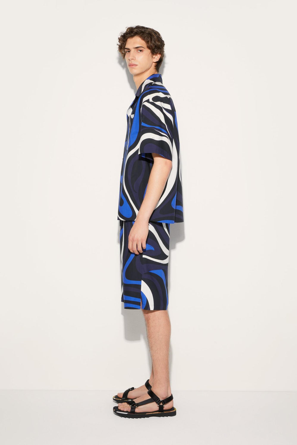 PUCCI Ready To Wear | Men Marmo-Print Cotton Shorts