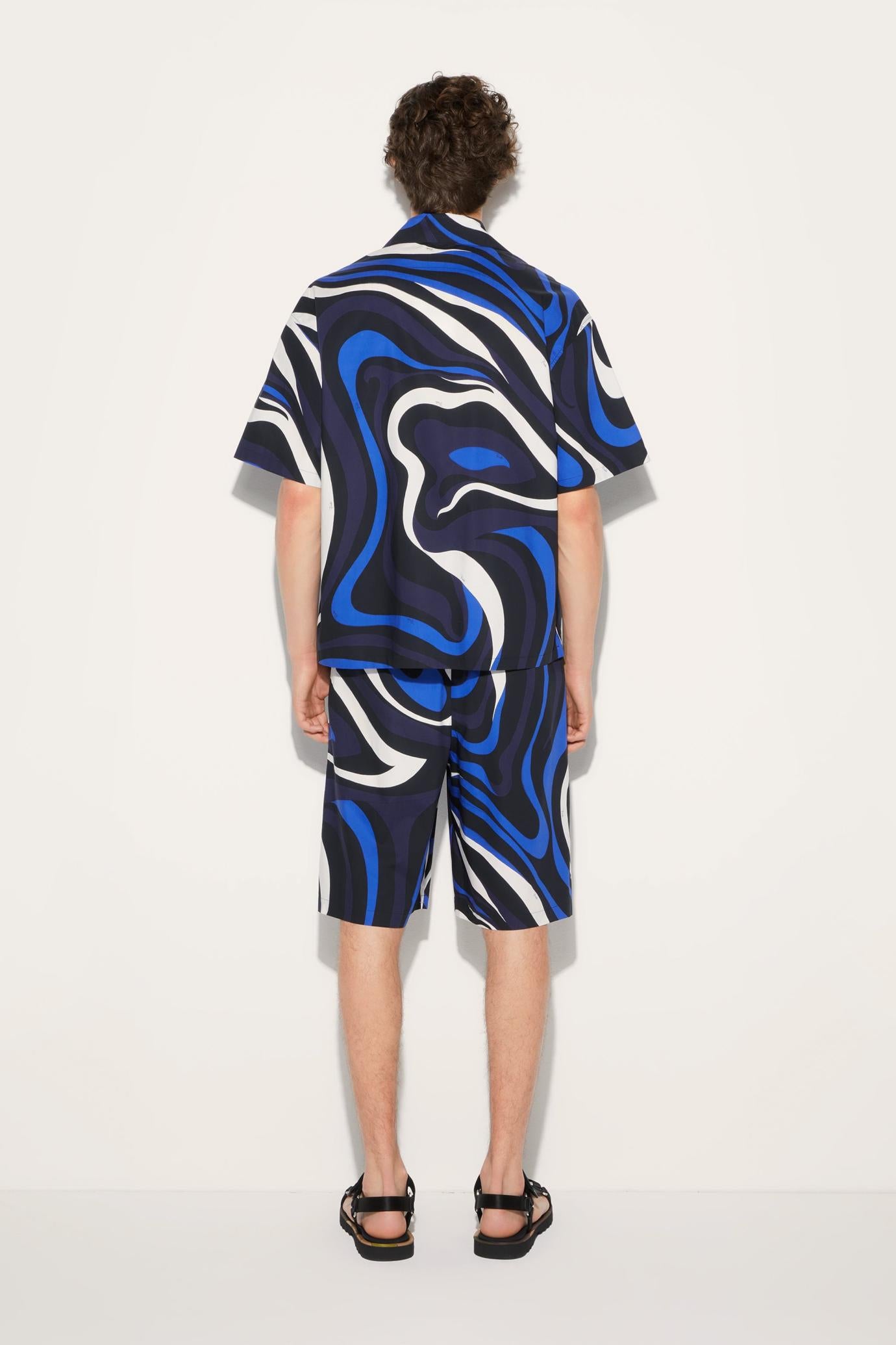 PUCCI Ready To Wear | Men Marmo-Print Cotton Shorts