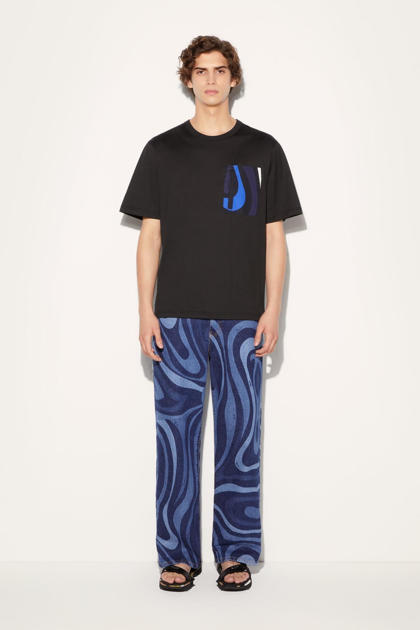 PUCCI Ready To Wear | Men Marmo-Print Cotton T-Shirt