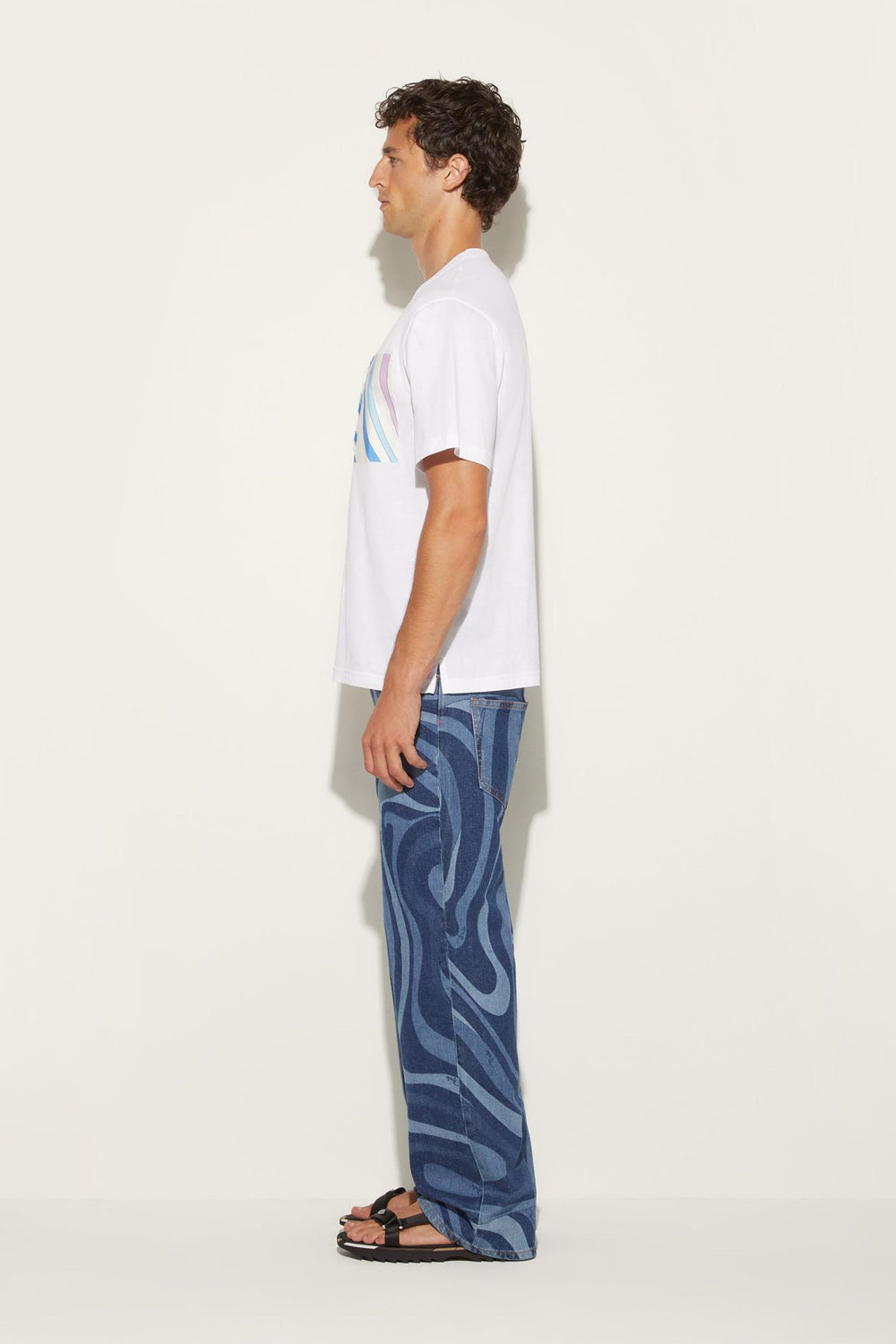 PUCCI Ready To Wear | Men Marmo-Print Cotton T-Shirt