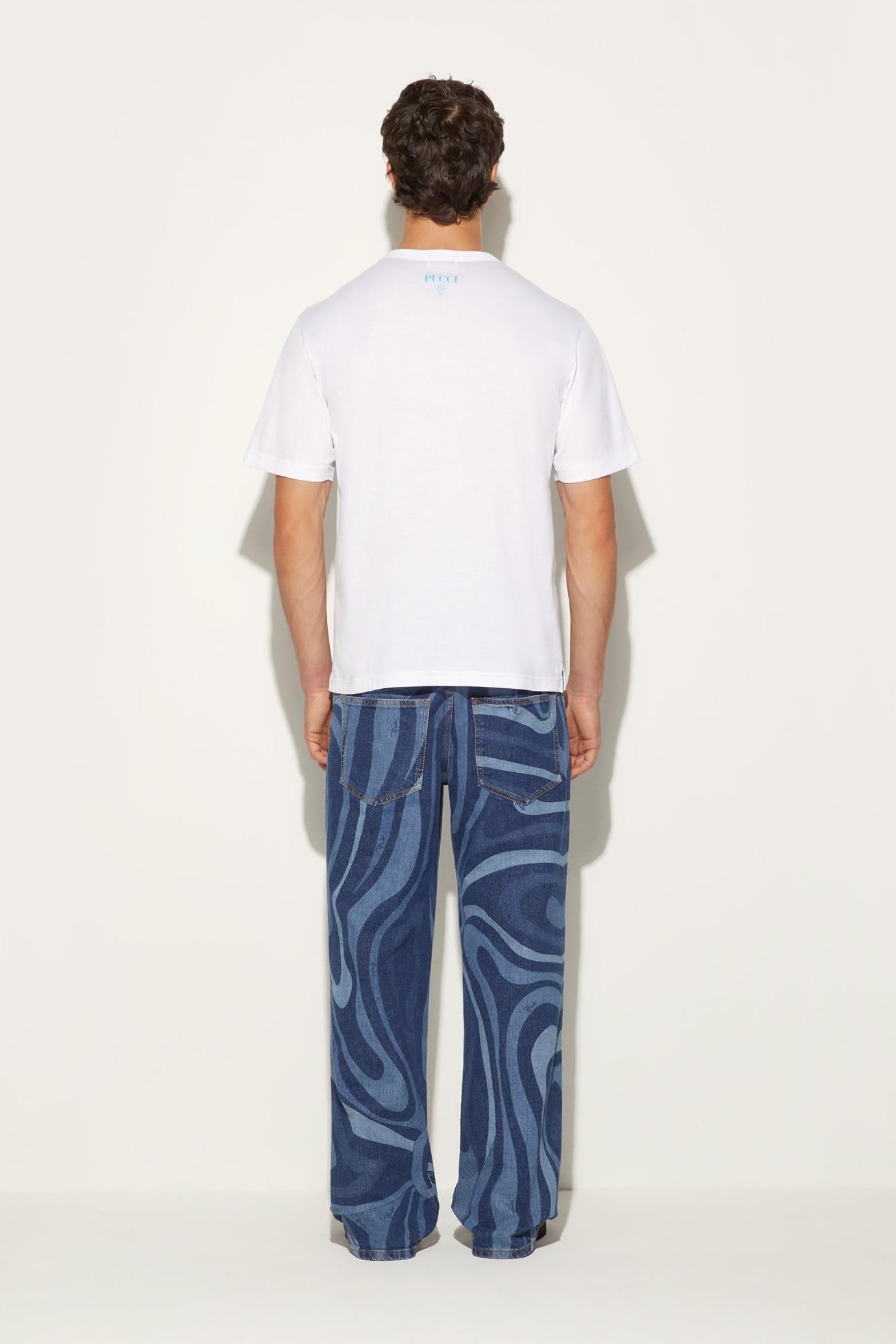 PUCCI Ready To Wear | Men Marmo-Print Cotton T-Shirt