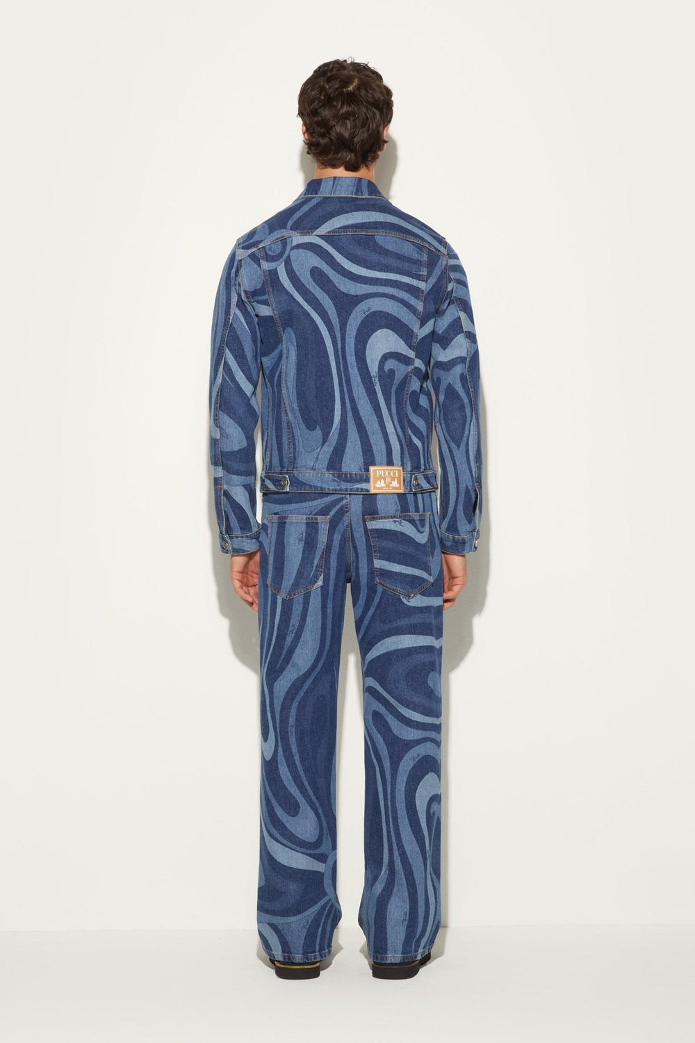 PUCCI Ready To Wear | Men Marmo-Print Denim Jacket