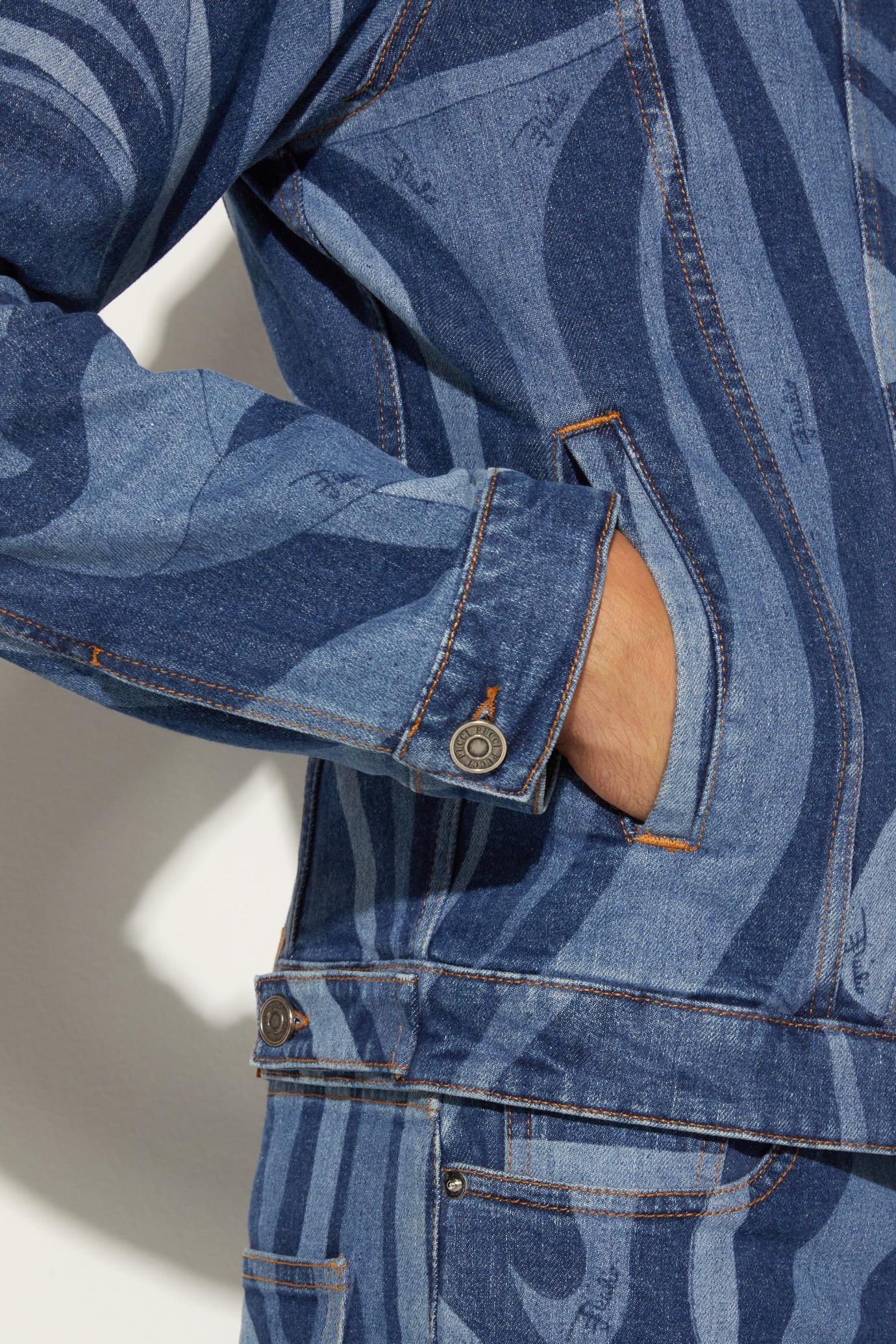PUCCI Ready To Wear | Men Marmo-Print Denim Jacket