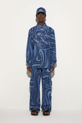PUCCI Ready To Wear | Men Marmo-Print Denim Shirt