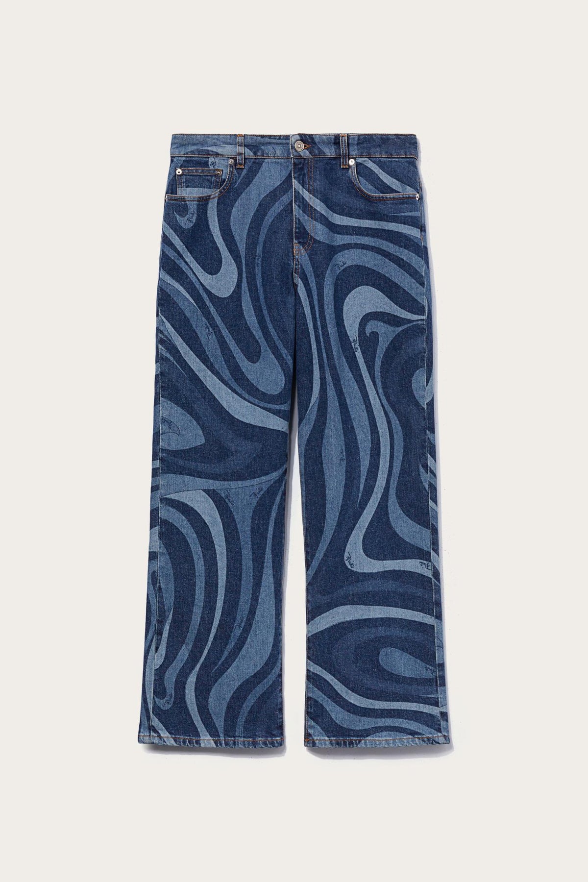 PUCCI Ready To Wear | Men Marmo-Print Straight-Leg Jeans
