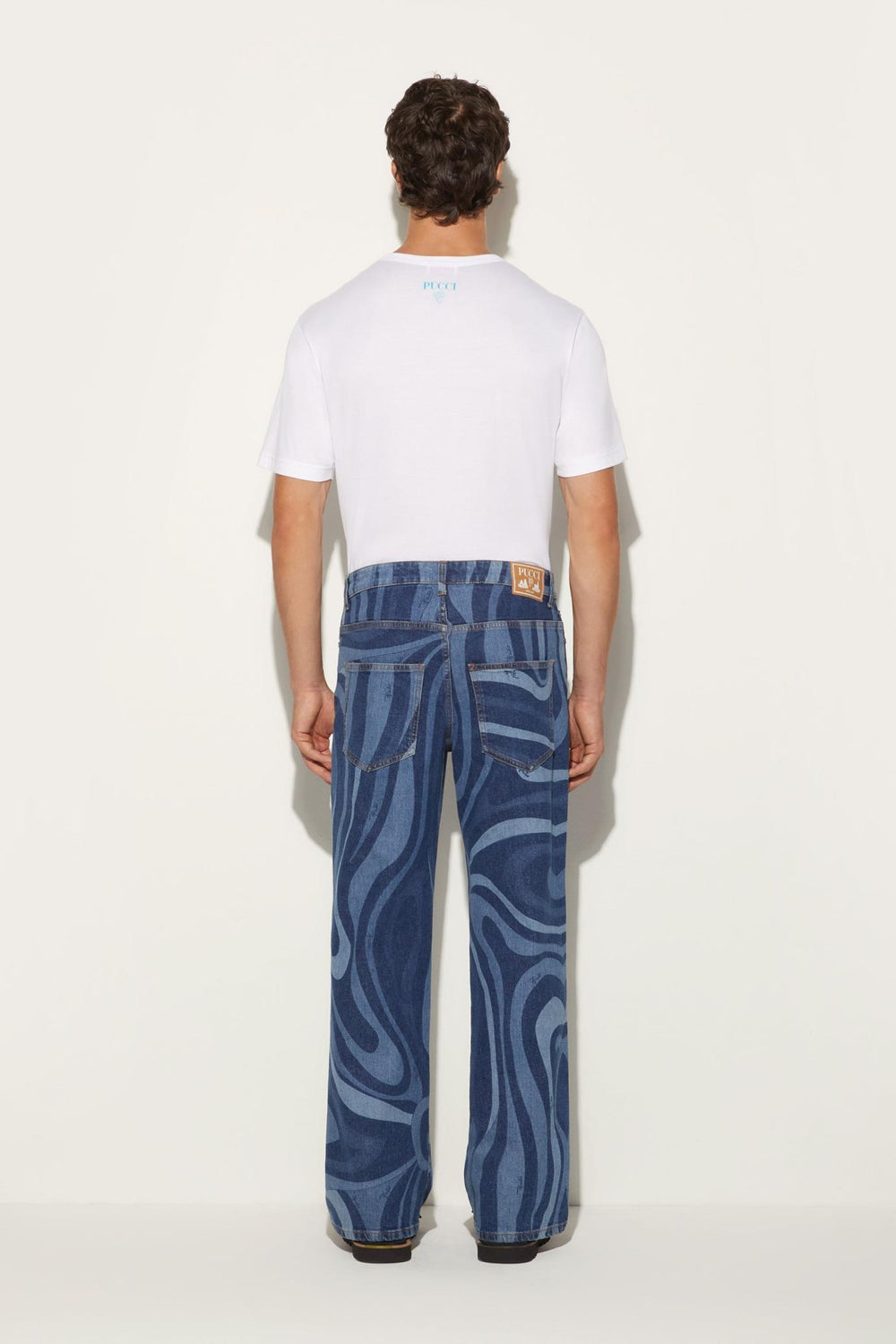 PUCCI Ready To Wear | Men Marmo-Print Straight-Leg Jeans