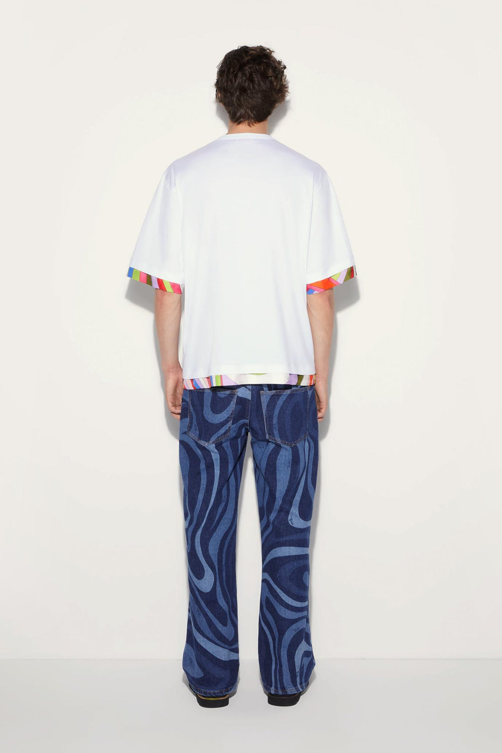PUCCI Ready To Wear | Men Marmo-Print Straight Leg Jeans