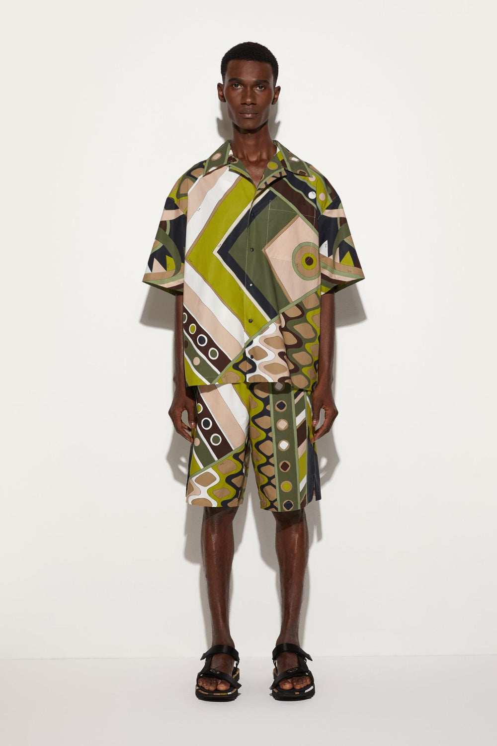PUCCI Ready To Wear | Men Vivara-Print Cotton Bowling Shirt