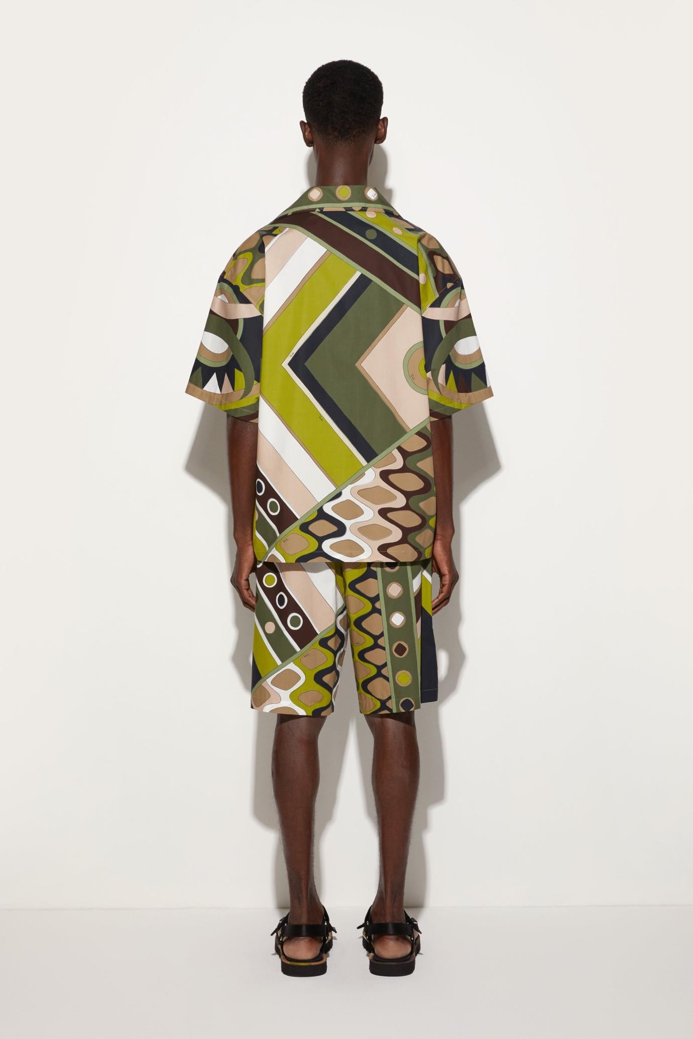 PUCCI Ready To Wear | Men Vivara-Print Cotton Bowling Shirt