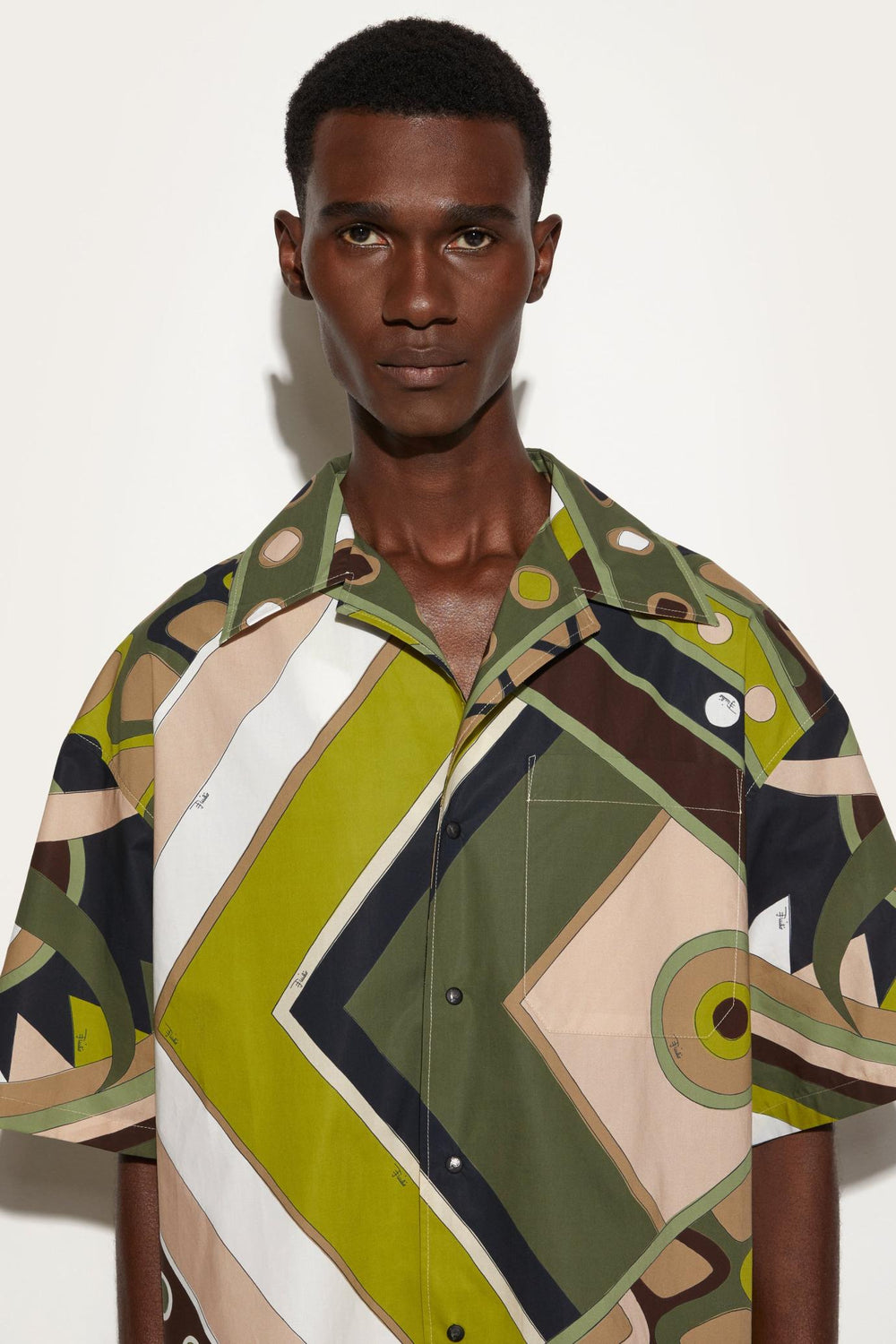 PUCCI Ready To Wear | Men Vivara-Print Cotton Bowling Shirt