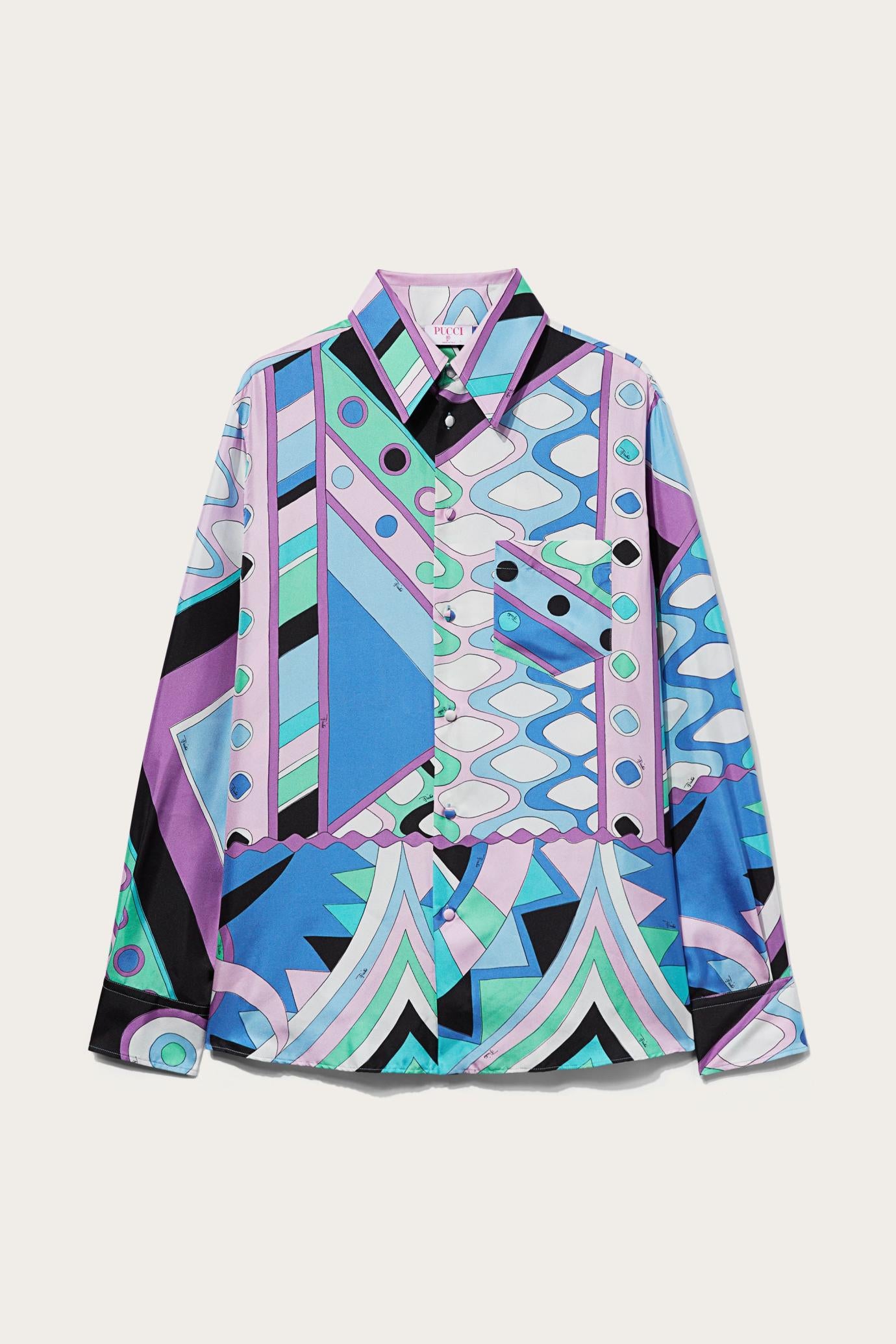 PUCCI Ready To Wear | Men Vivara-Print Silk-Twill Shirt