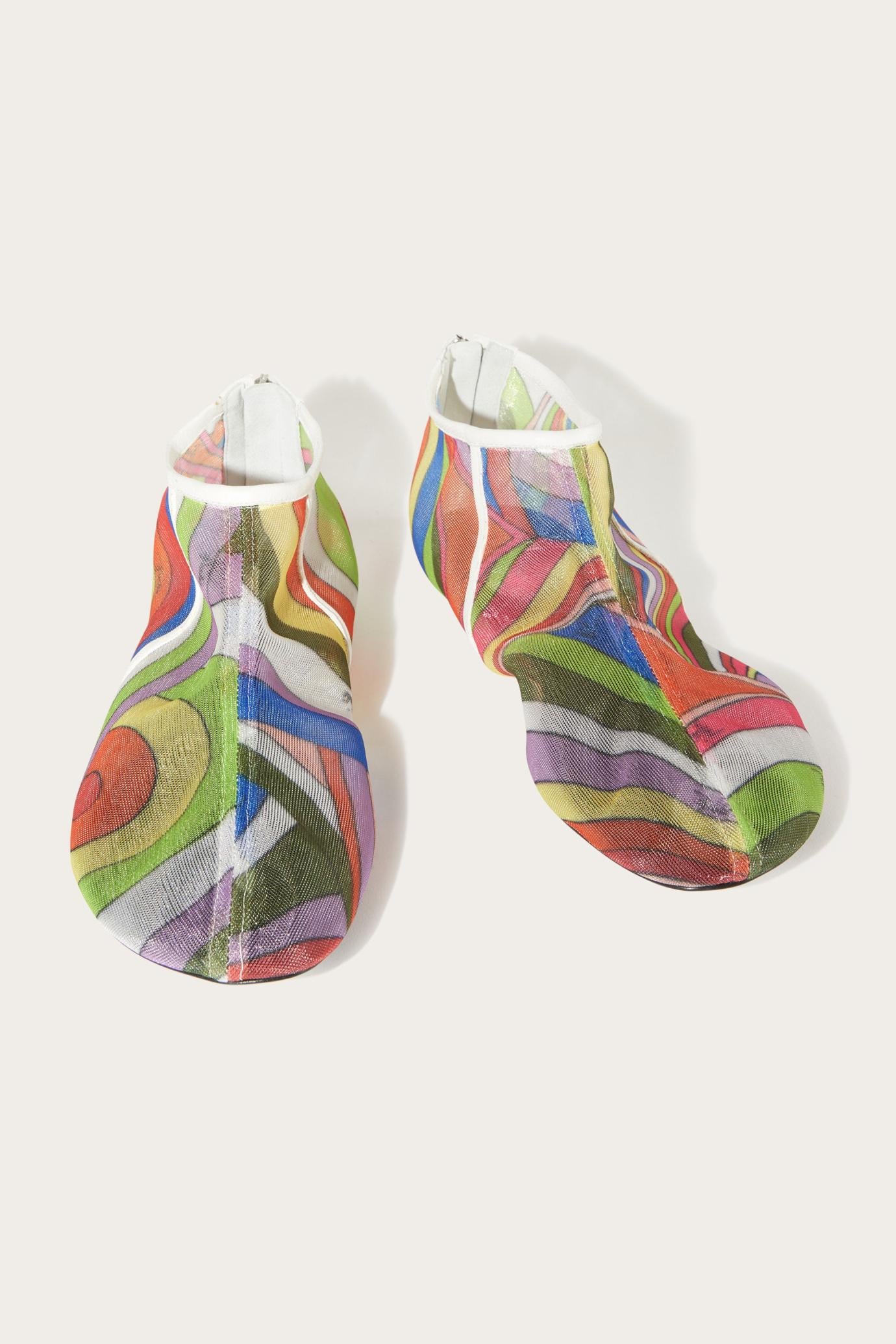 PUCCI Shoes | Women Iride-Print Mesh Flat Shoes
