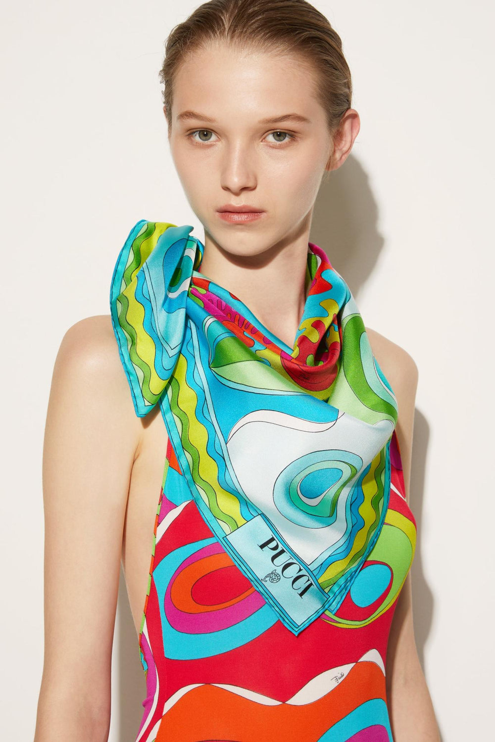 PUCCI Silks | Women Bersaglio-Print Large Silk-Twill Carré