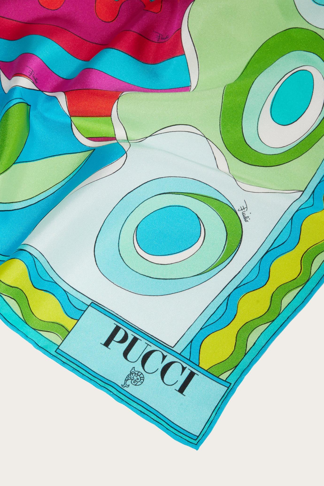 PUCCI Silks | Women Bersaglio-Print Large Silk-Twill Carré