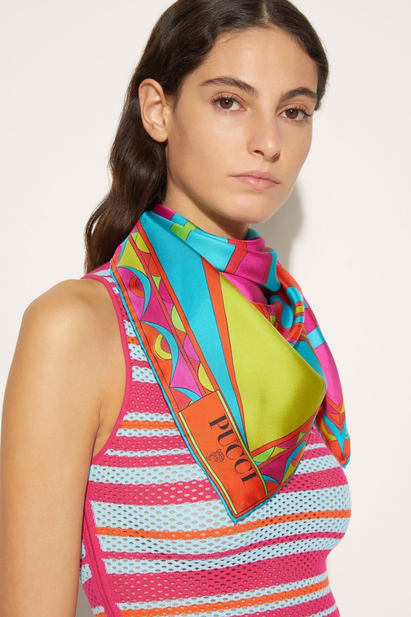 PUCCI Silks | Women Cigni-Print Large Silk-Twill Carré