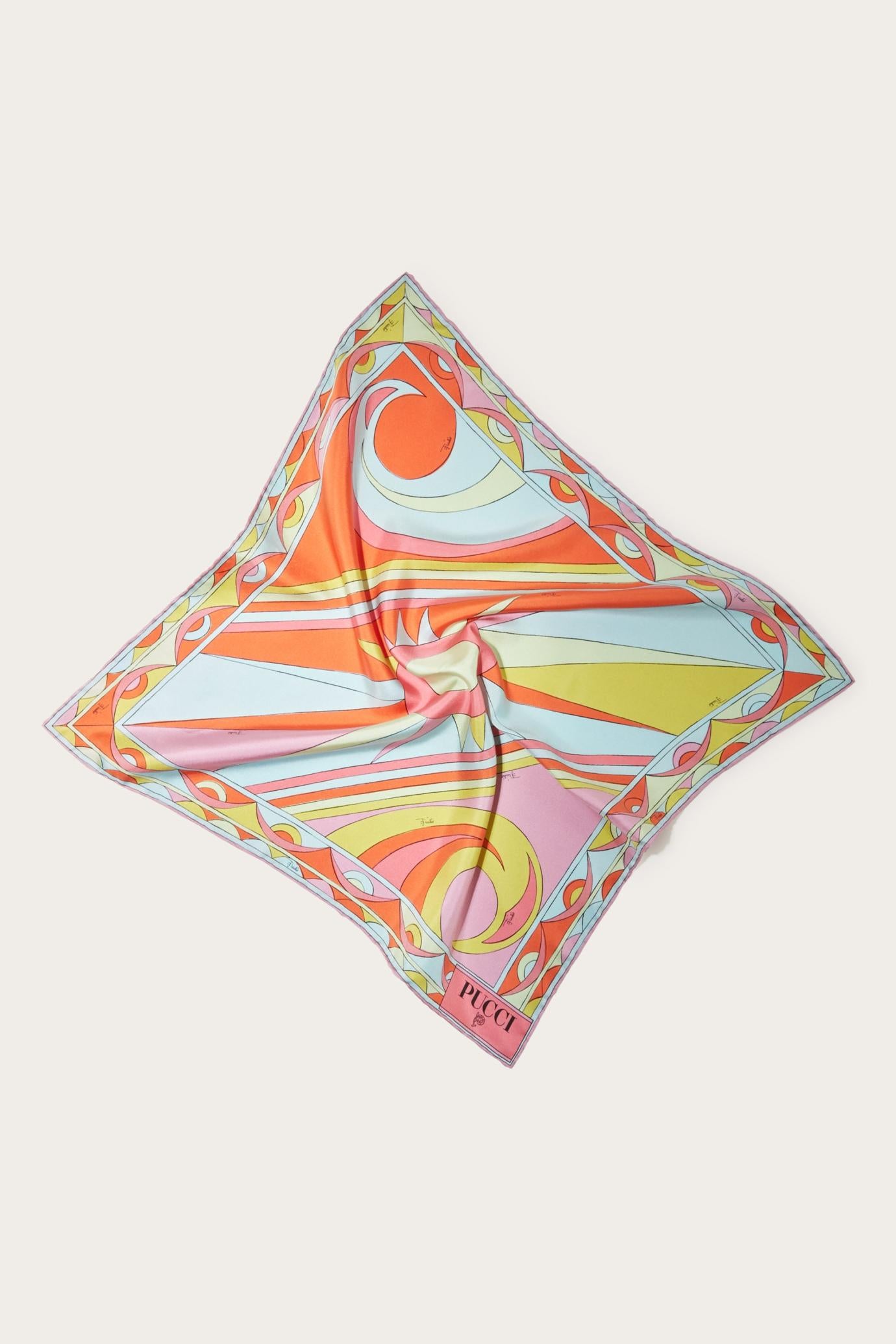 PUCCI Silks | Women Cigni-Print Small Silk-Twill Carré