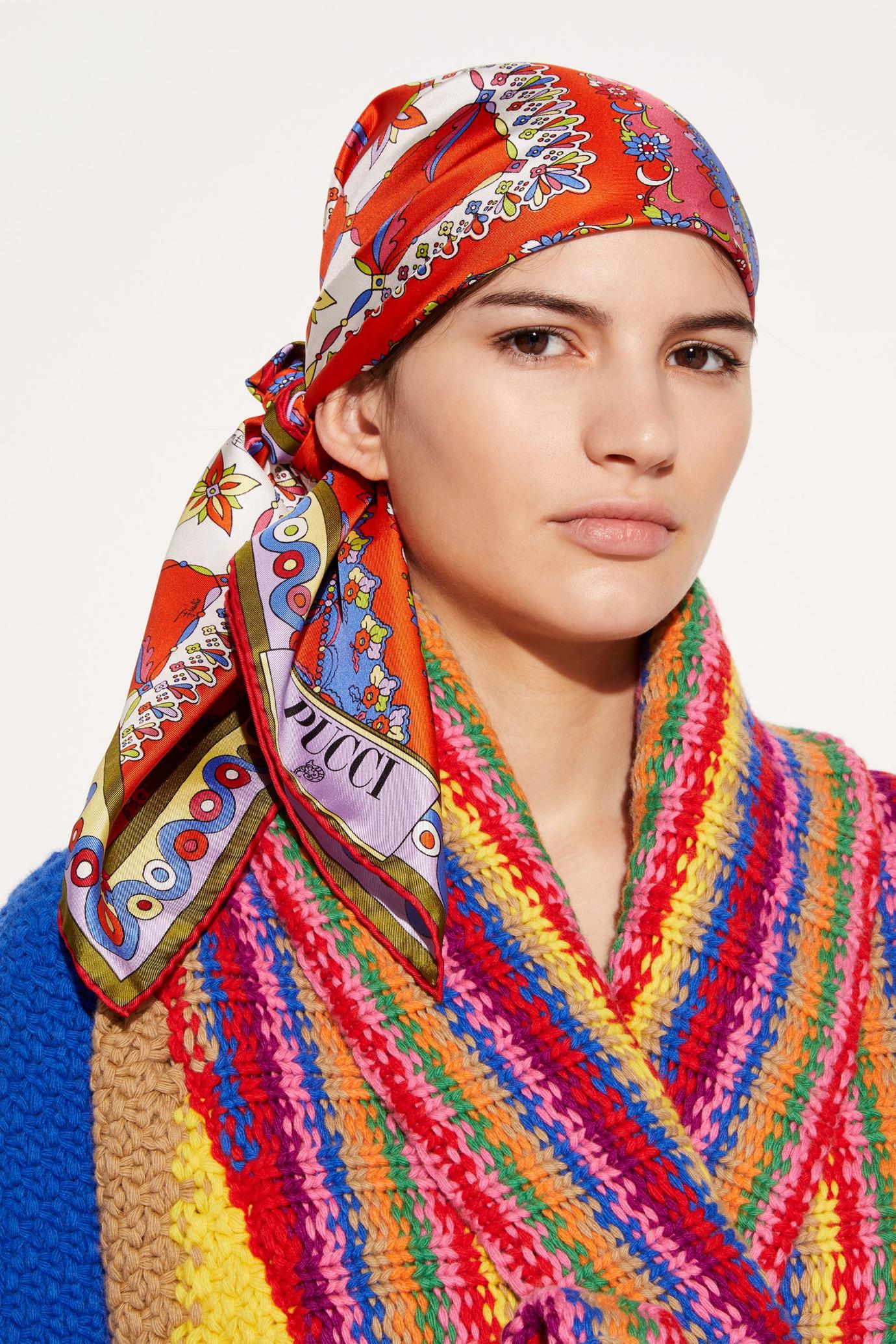 PUCCI Silks | Women Festa-Print Large Silk-Twill Carré