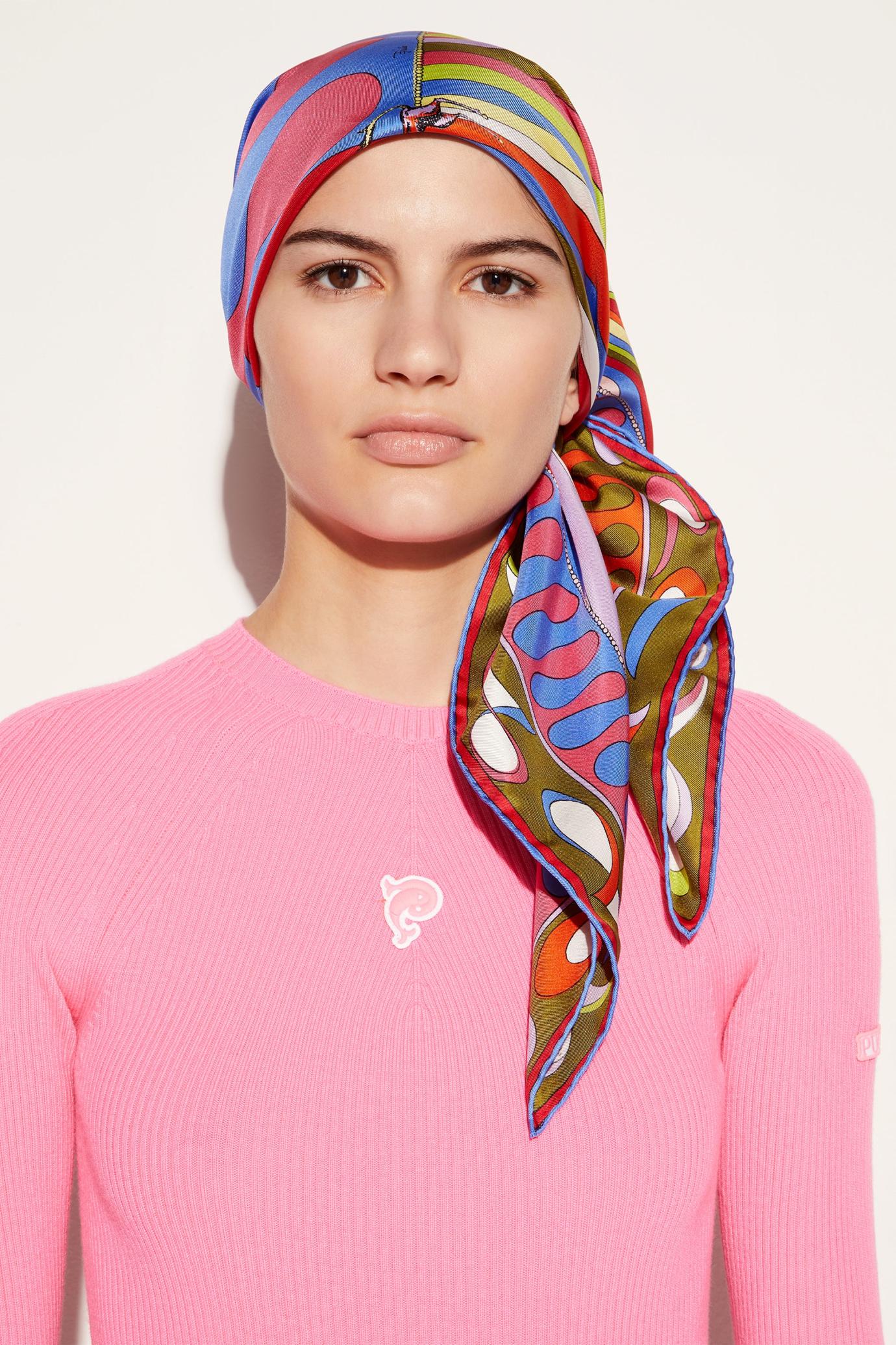 PUCCI Silks | Women Iride And Leocorno-Print Large Silk-Twill Carré