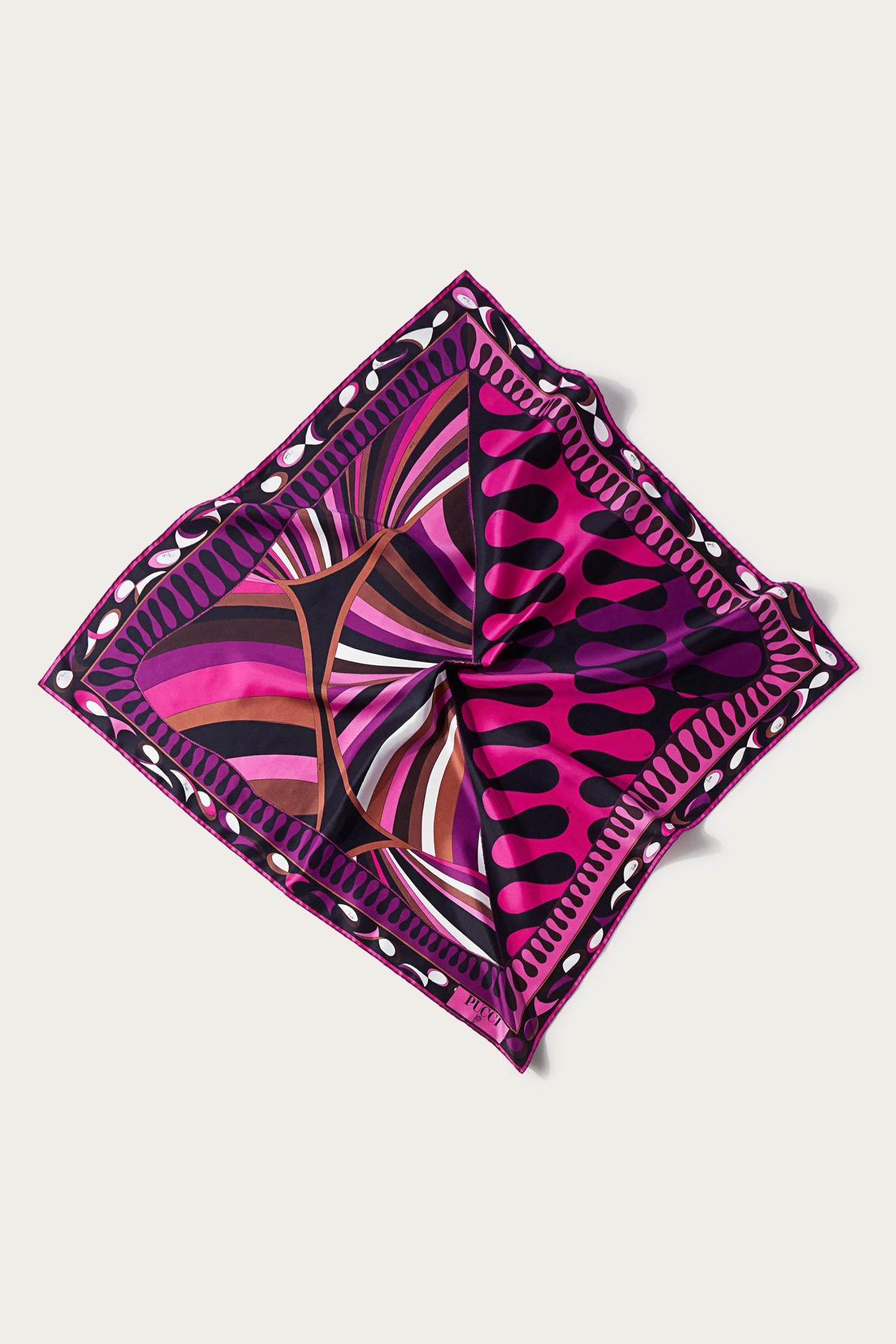 PUCCI Silks | Women Iride And Leocorno-Print Large Silk-Twill Carré
