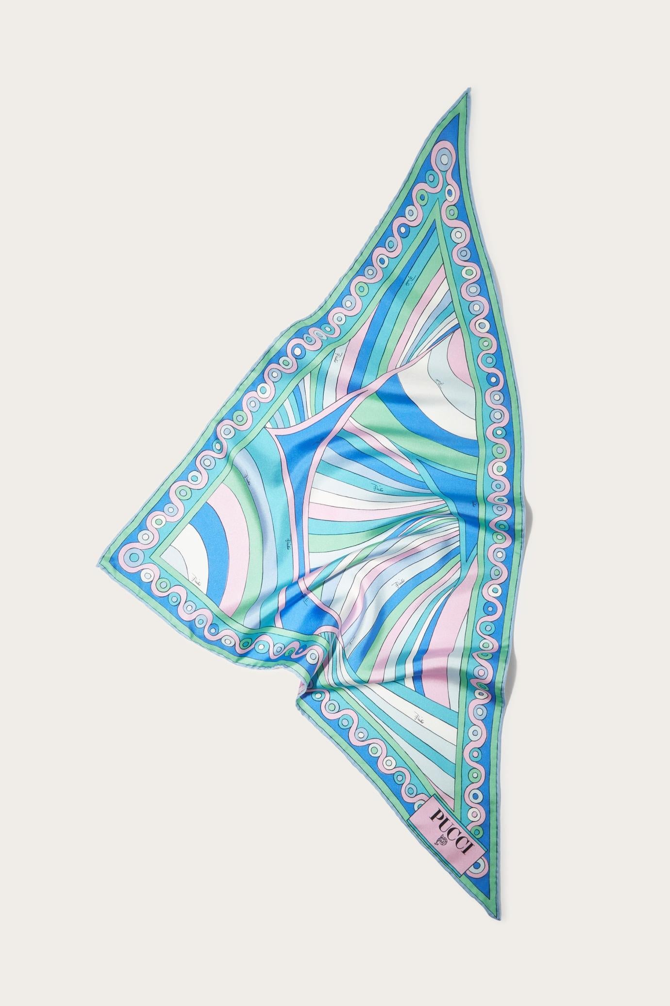 PUCCI Silks | Women Iride And Onde-Print Large Silk-Twill Scarf