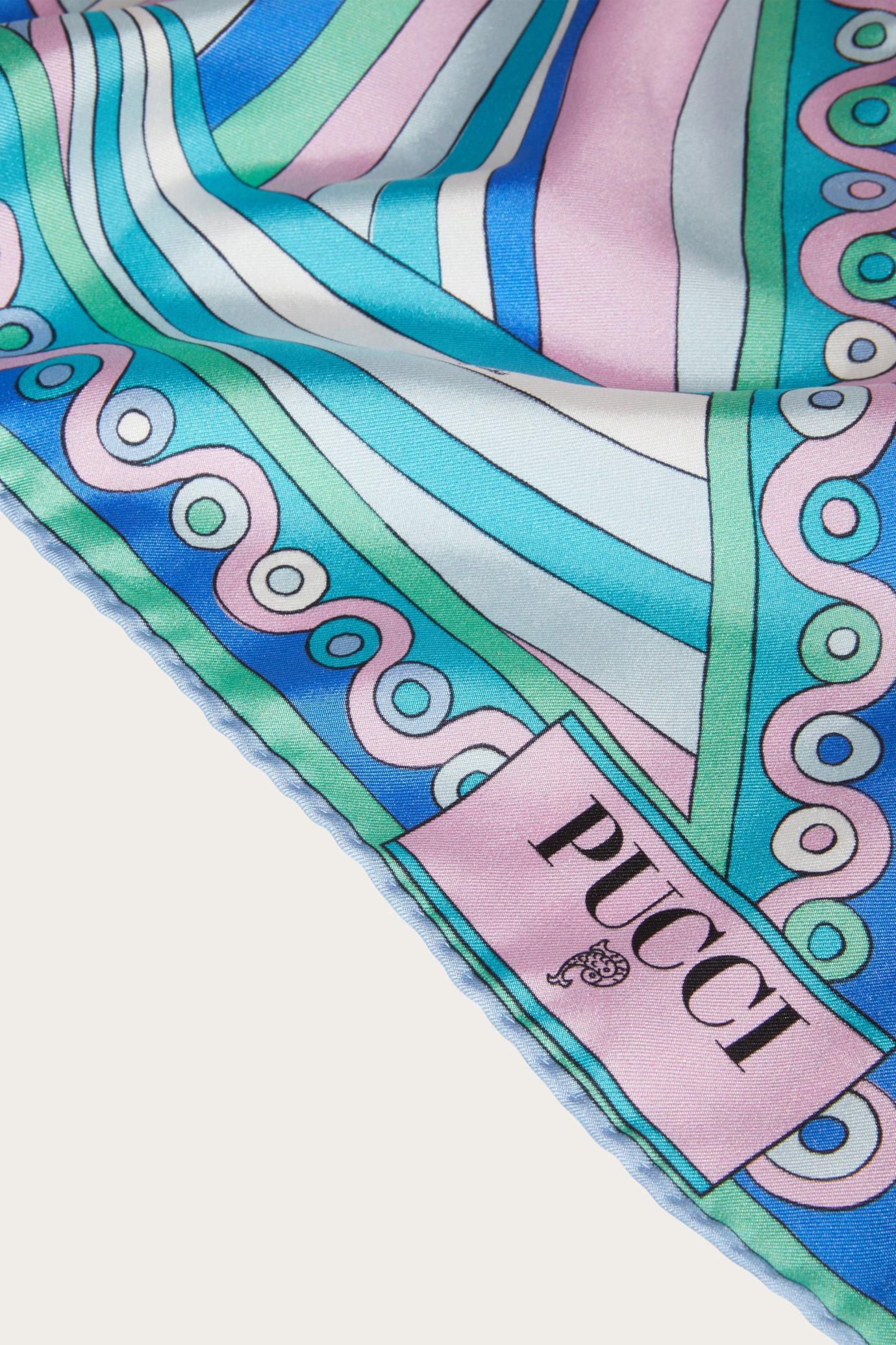 PUCCI Silks | Women Iride And Onde-Print Large Silk-Twill Scarf