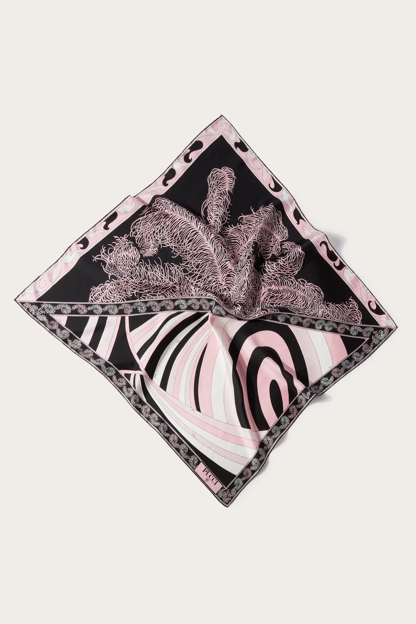 PUCCI Silks | Women Iride And Struzzo-Print Large Silk-Twill Carré