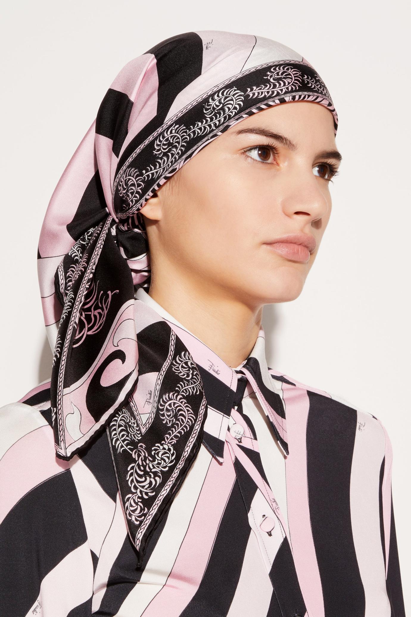 PUCCI Silks | Women Iride And Struzzo-Print Large Silk-Twill Carré