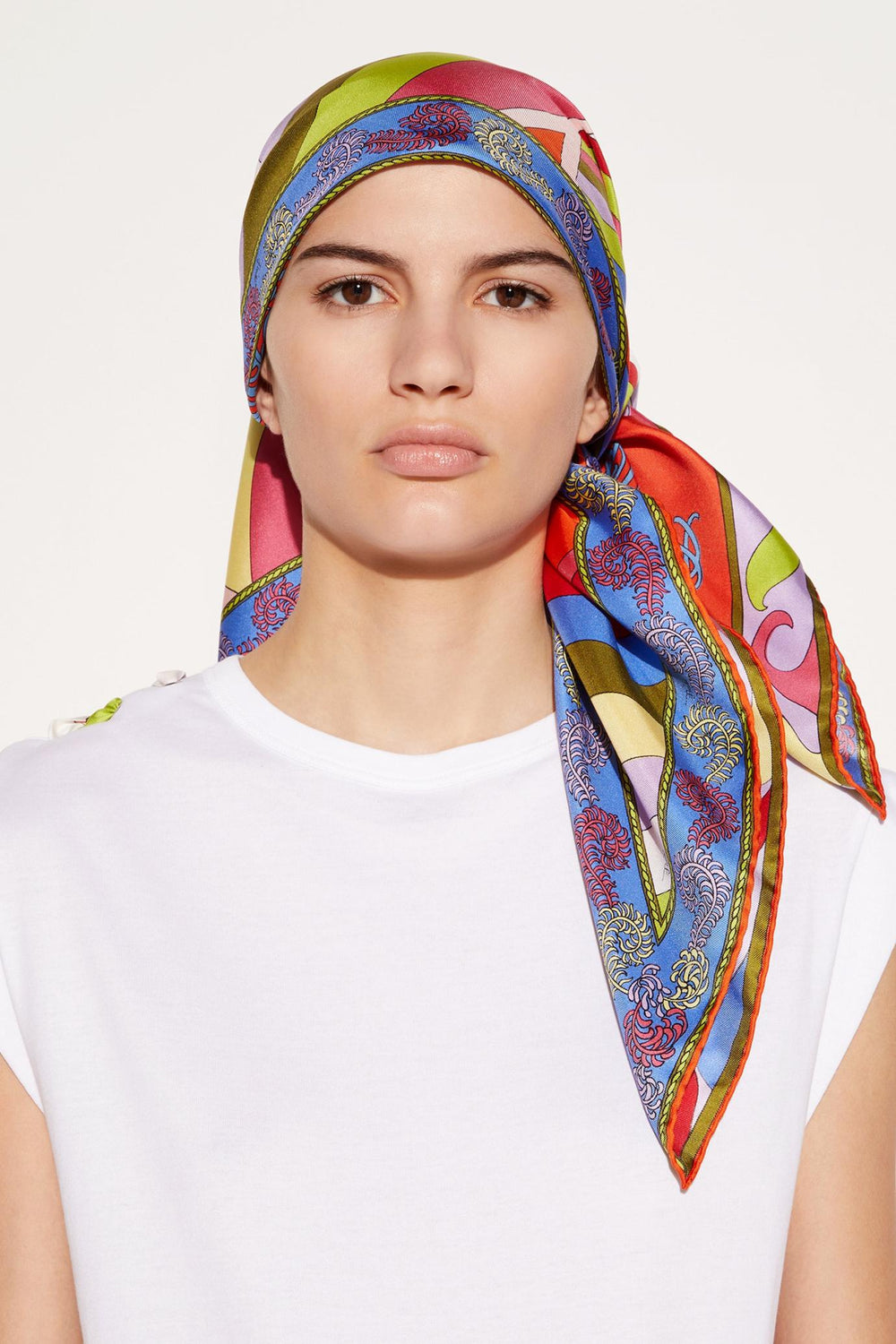 PUCCI Silks | Women Iride And Struzzo-Print Large Silk-Twill Carré