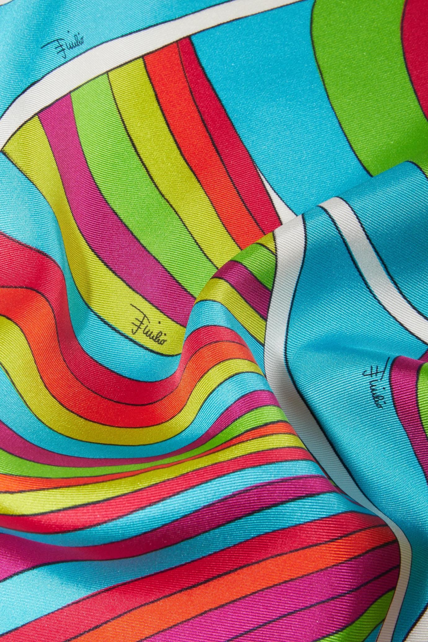 PUCCI Silks | Women Iride-Print Silk-Twill Scarf