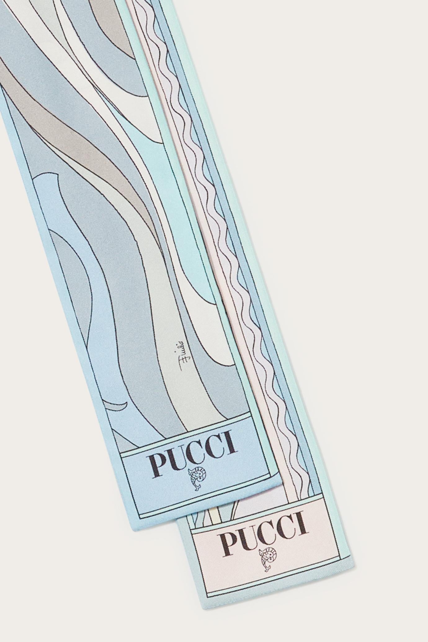 PUCCI Silks | Women Marmo And Boucle-Print Silk-Twill Scarf