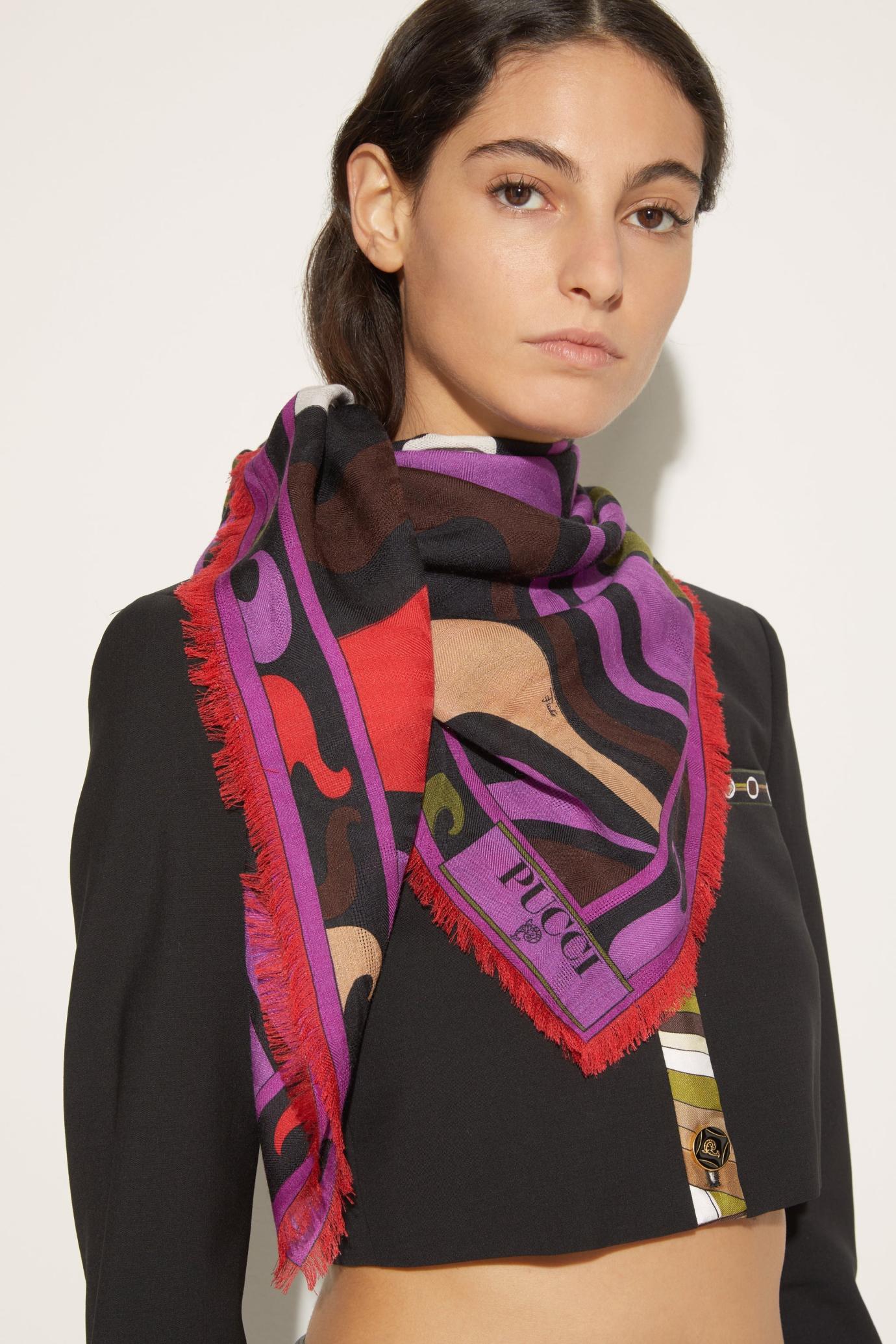 PUCCI Silks | Women Marmo-Jacquard Large Scarf