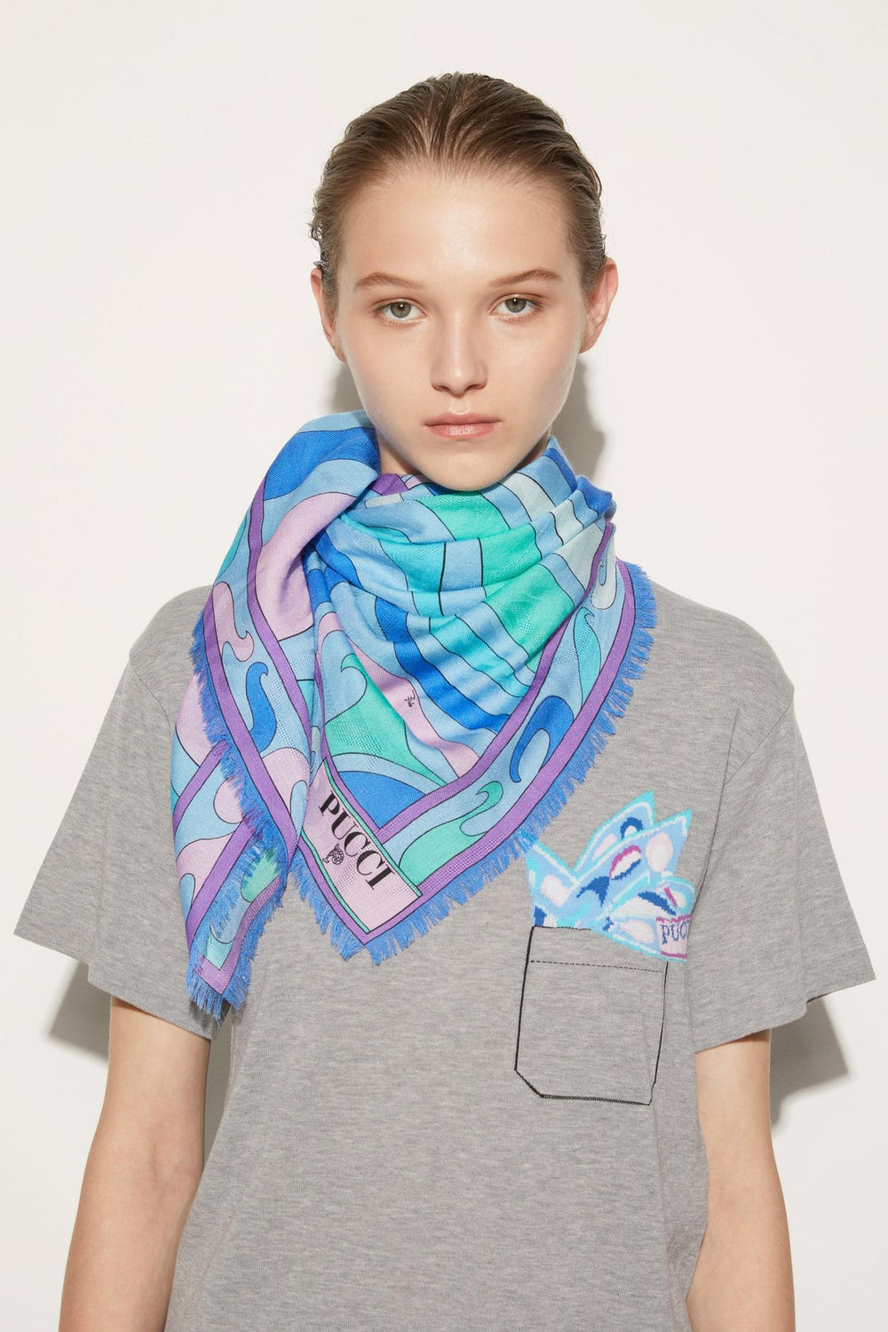 PUCCI Silks | Women Marmo-Jacquard Large Scarf