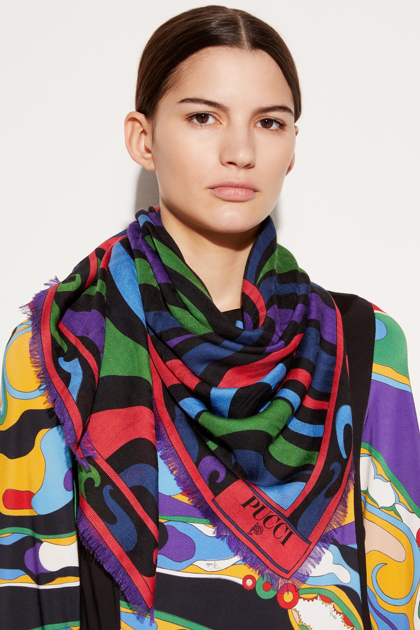 PUCCI Silks | Women Marmo-Print Large Scarf