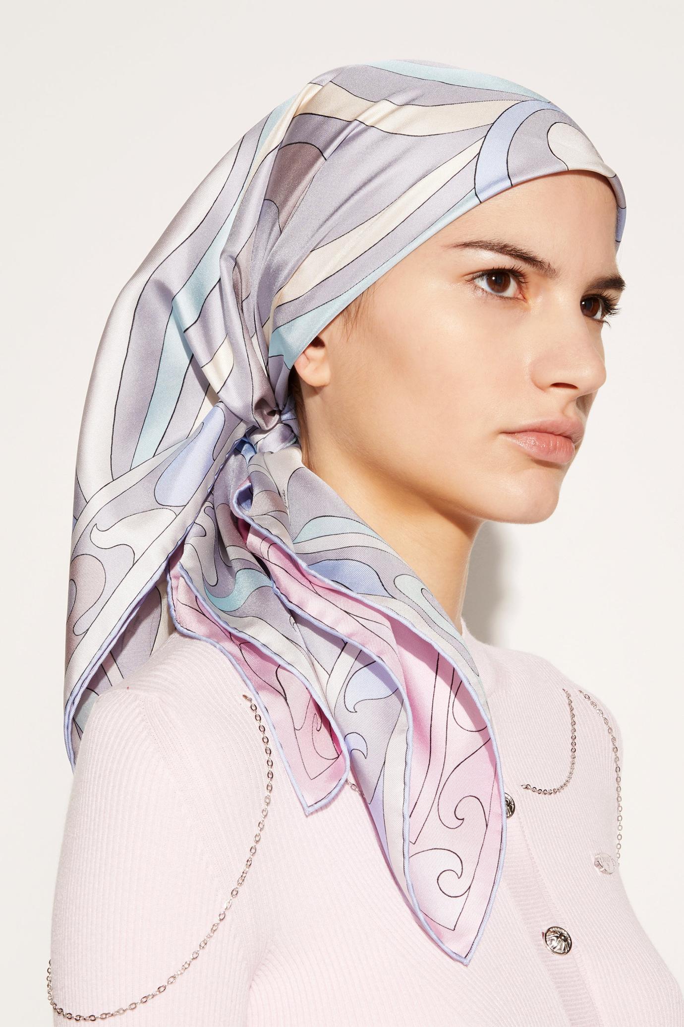 PUCCI Silks | Women Marmo-Print Large Silk-Twill Carré