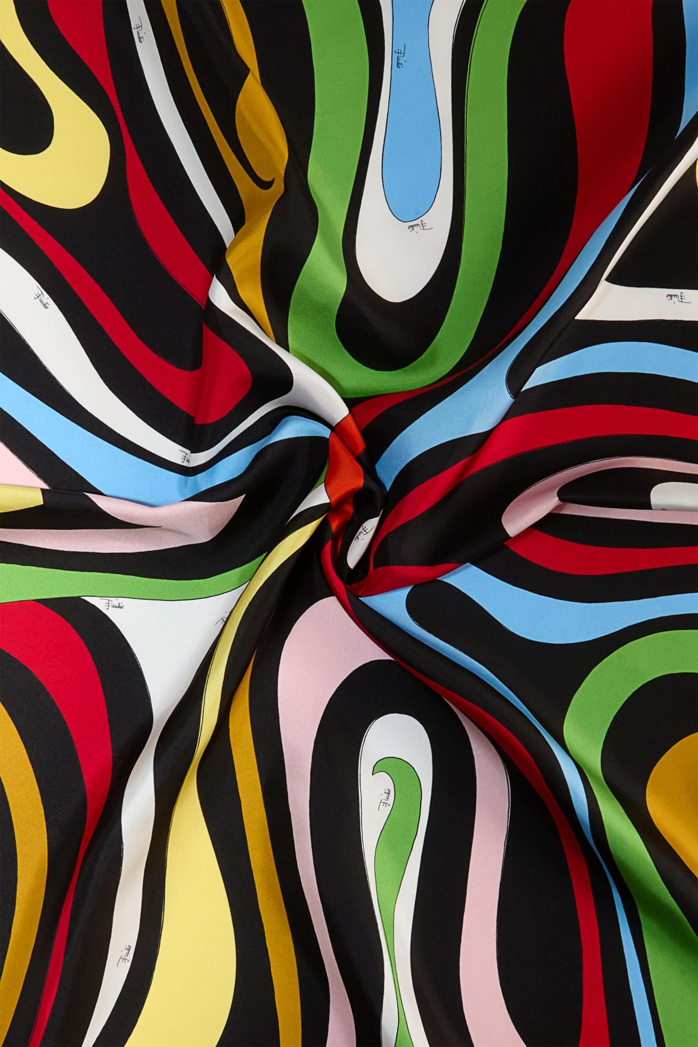 PUCCI Silks | Women Marmo-Print Large Silk-Twill Carré