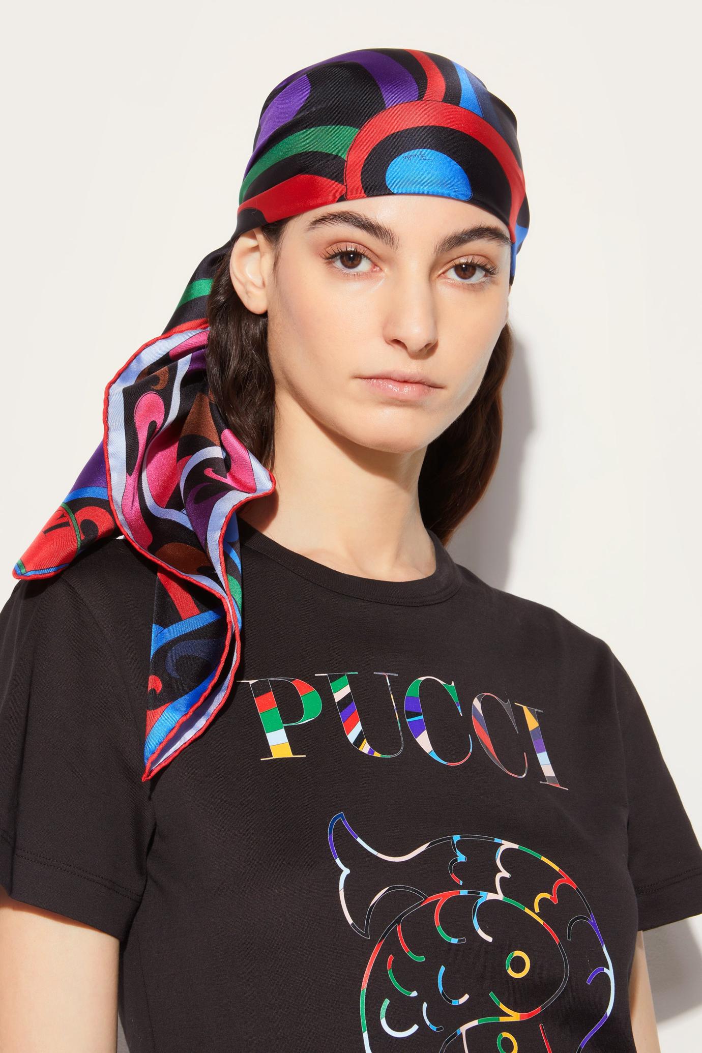 PUCCI Silks | Women Marmo-Print Large Silk-Twill Carré